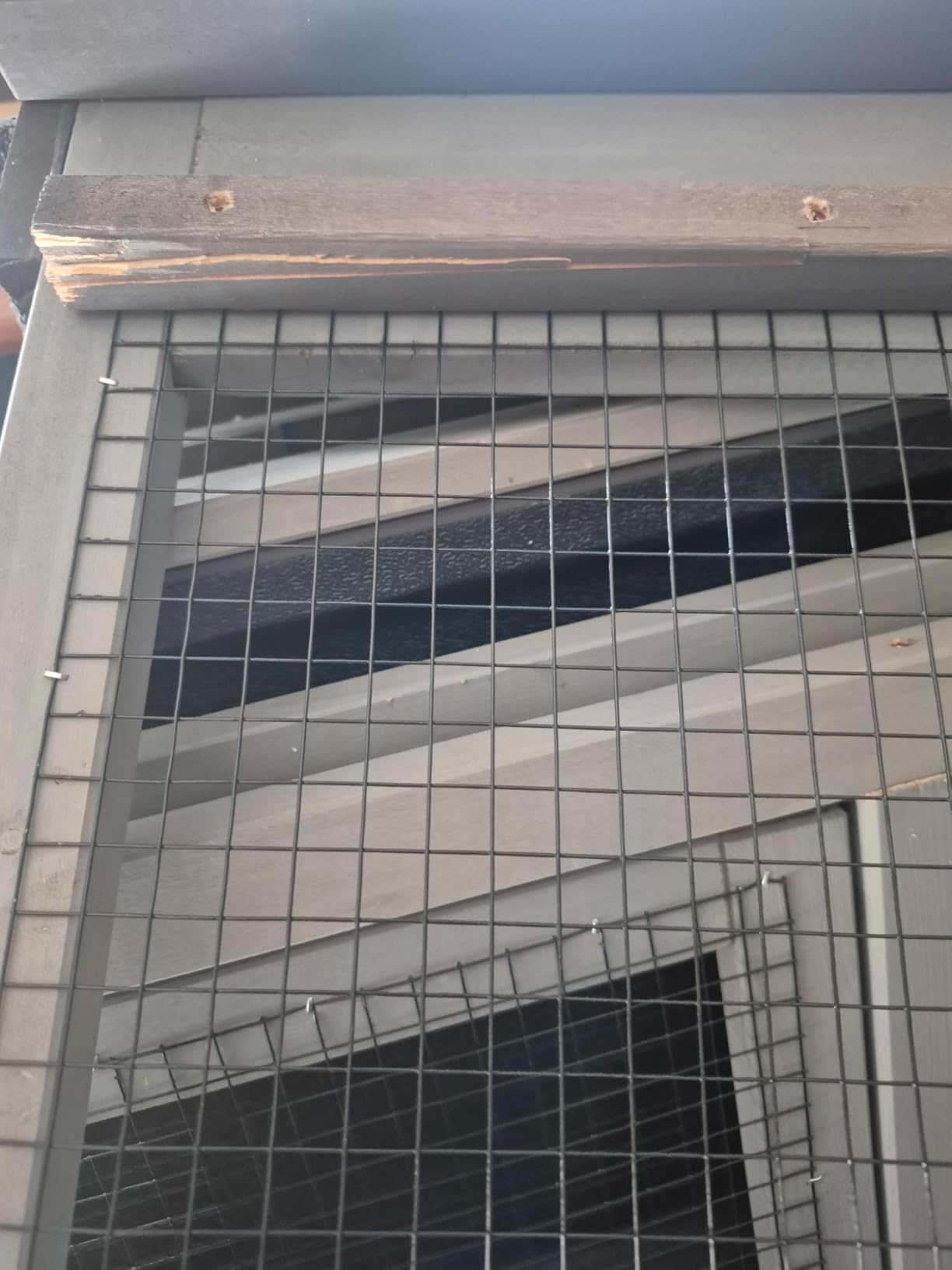 GUTINNEEN 2-Story Rabbit Hutch for 1-2 Bunnies - Indoor Outdoor Wooden Guinea Pig Cages with 4 Wheels, 2 Pull-Out Trays, 5 Doors & Waterproof Asphalt Roof, Brown customer photo 1