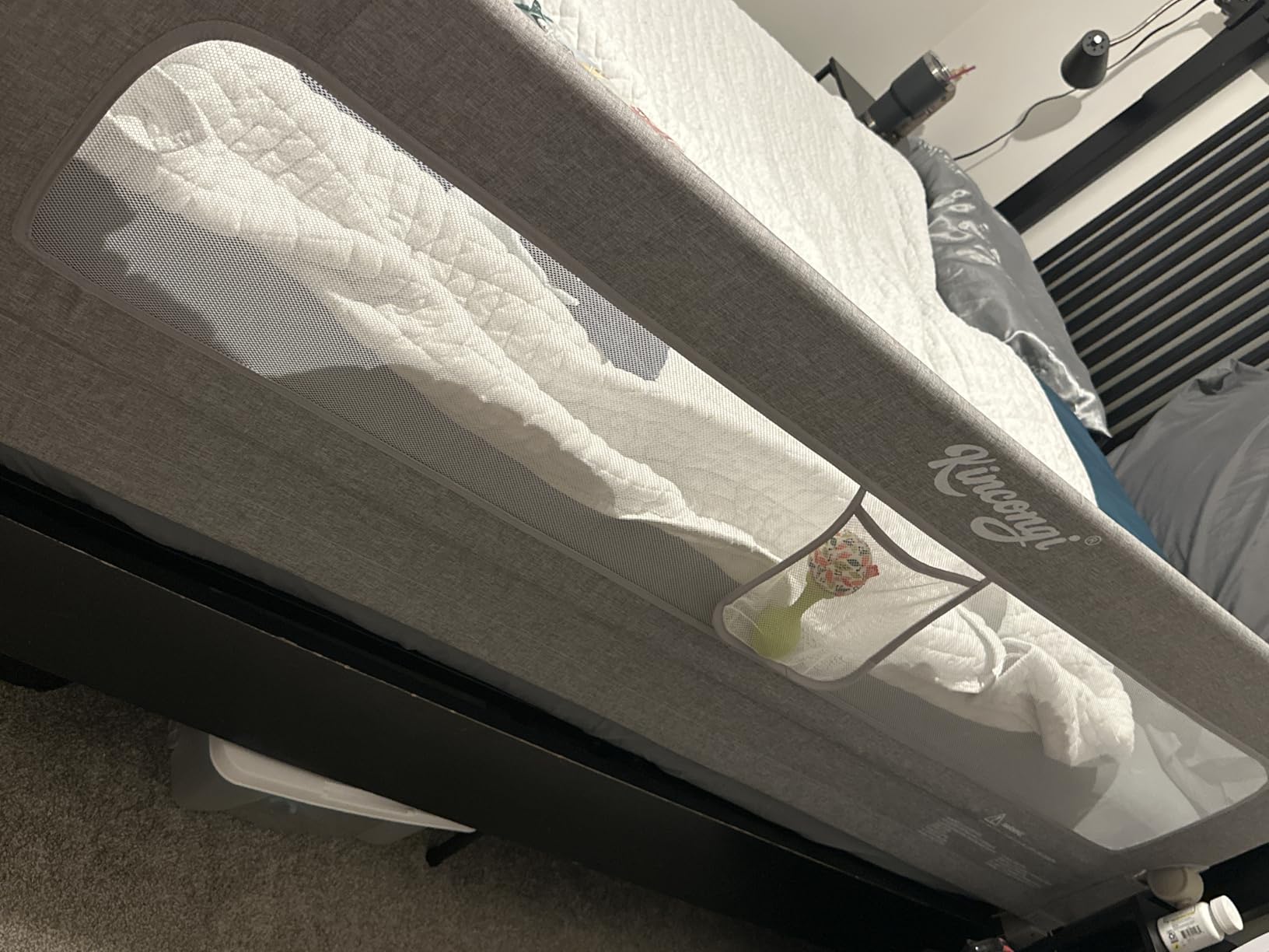 Bed Rail for Toddlers, 71 Inch Swing Down Toddler Bed Rails | Wider U-Shape Base, Breathable Baby Bed Rail Guard for King, Queen, Full, Twin Bed Rail for Baby customer photo 1