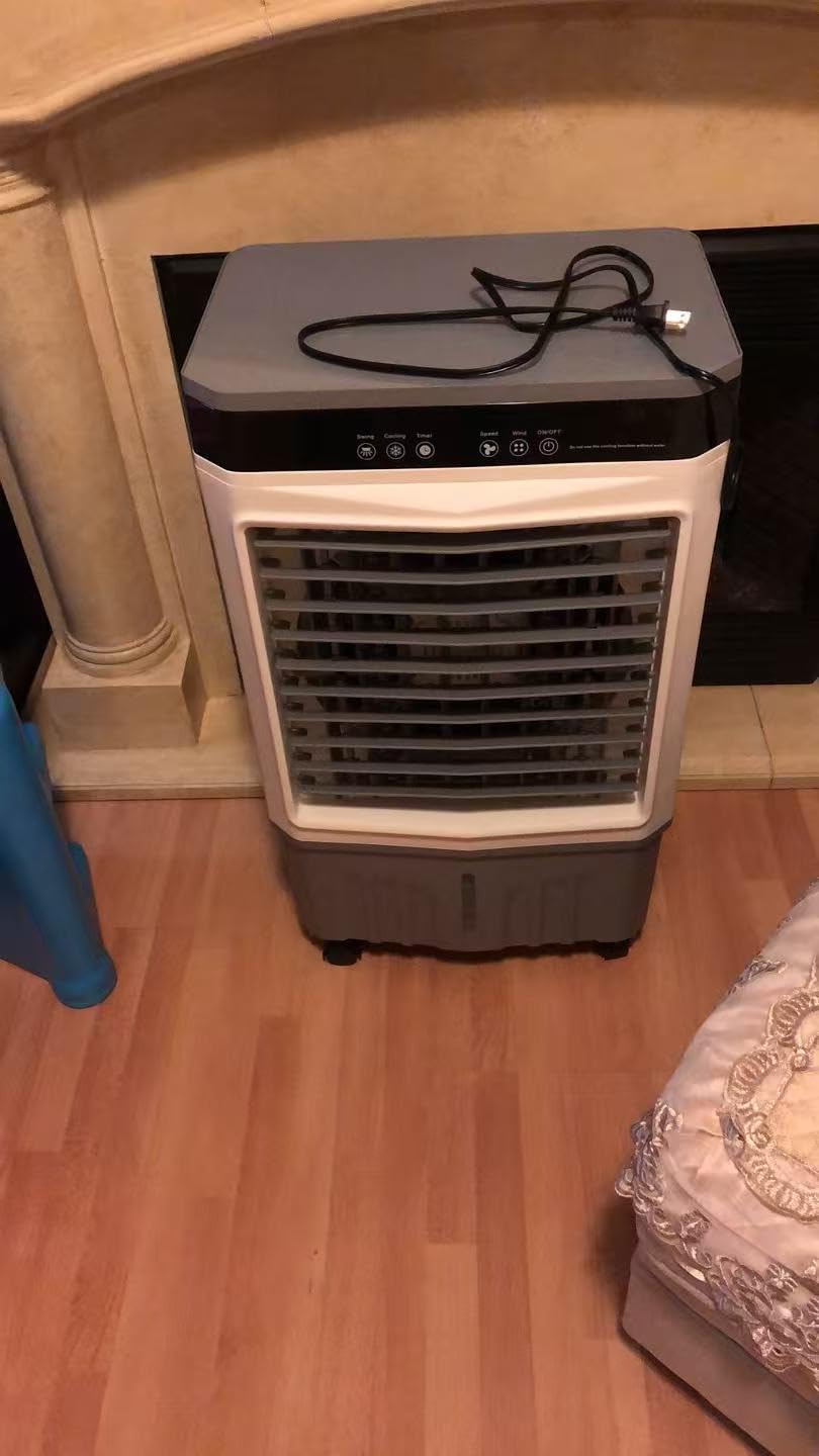 Auertech 5.3 Gal Evaporative Air Cooler, 1800 CFM Portable Swamp Cooler | Windowless Portable Air Conditioner with 4 Ice Packs, Remote & 120° Oscillation for Bedroom, Garage, Patio, Pets customer photo 1