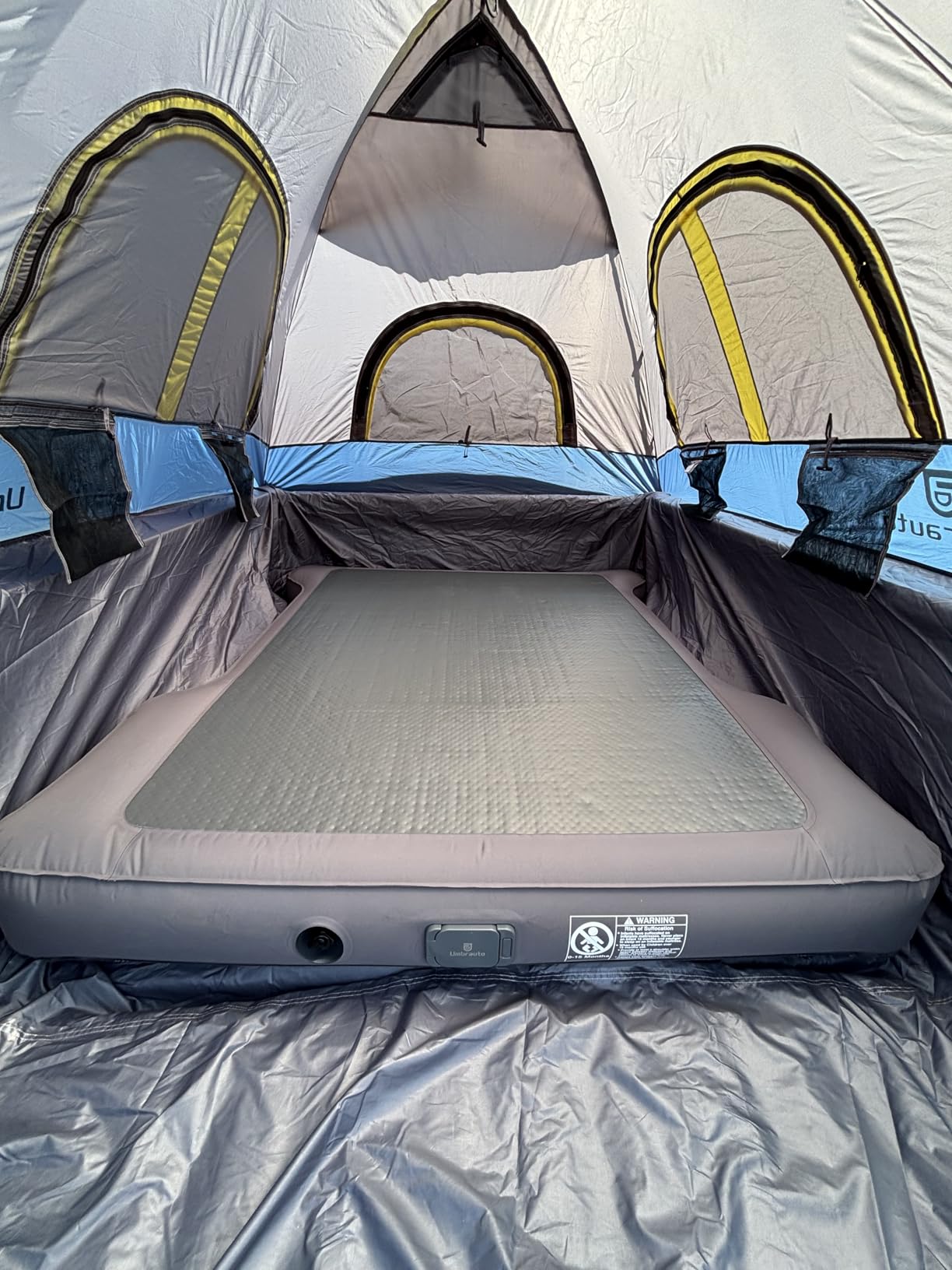 Umbrauto Premium Drop-Stitch Truck Bed Air Mattress for 6-6.5 ft Full Size Bed, Sag-Resistant Waterproof Firm Sleeping Pad for Truck Tent Camping, Dark Grey customer photo 2