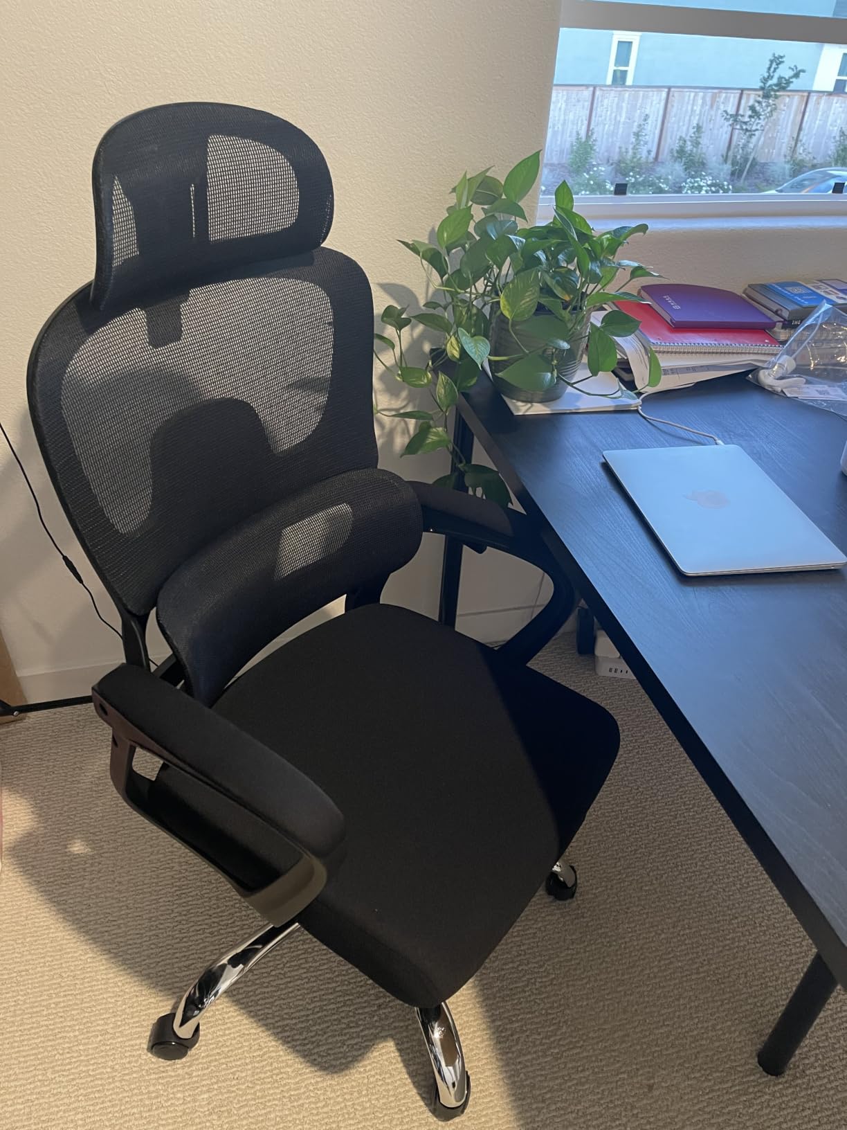 Ergonomic Office Chair with Footrest, 90-145° Reclining Desk Chair with Adjustable Lumbar Support & Headrest, High Back Mesh Computer Chair for Home Office/Gaming customer photo 2