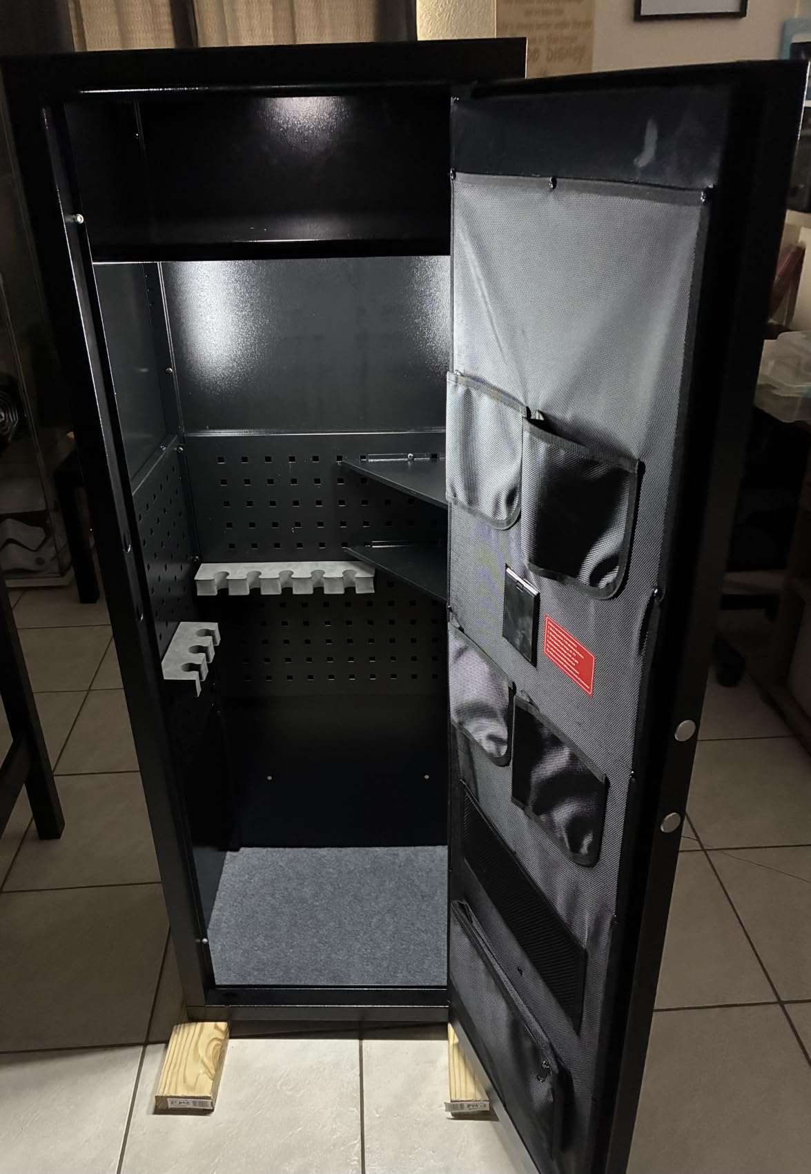 KAER Biometric Gun Safe for Rifles and Pistols, 12-15 Rifle Safe Quick Access (Fits Scoped Rifles) with 24/7 Burglar Alarm, Adjustable Shelves & Pistol Pockets, Gun Cabinet for Home, Office (Black) customer photo 2