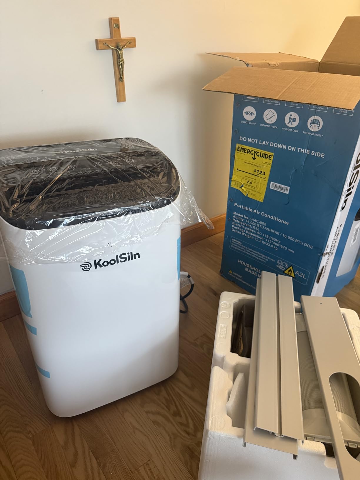 14,000 BTU Portable Air Conditioner with WiFi & Remote Control, Cools Up to 700 Sq.Ft, Auto-Evaporation Low Noise Portable AC Unit for Large Room, Office, Garage, White customer photo 1