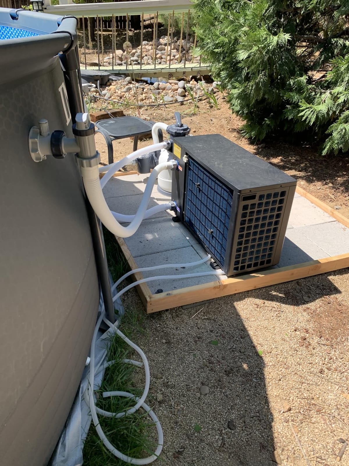 Swimming Pool Heater for Above Ground Pool 18450BTU | up to 6000 Gallons, High Efficiency COP 4.3, Titanium Heat Exchanger, WiFi Control Via App, 48 dB Quiet, 110V, V5 customer photo 2