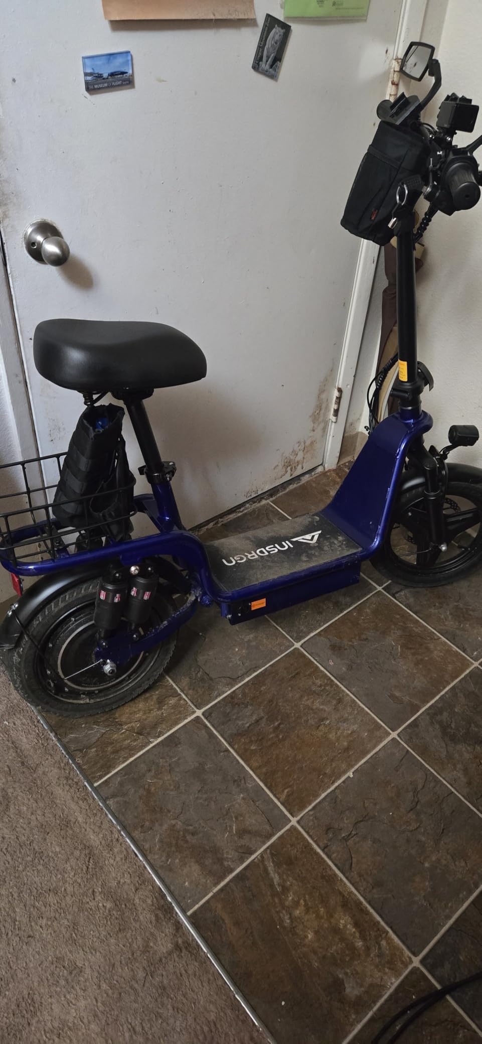 INSDRGN Adults Electric Scooter with Seat, 1000W Peak Motor, 48V 10.4AH Foldable Electric Scooter, 14