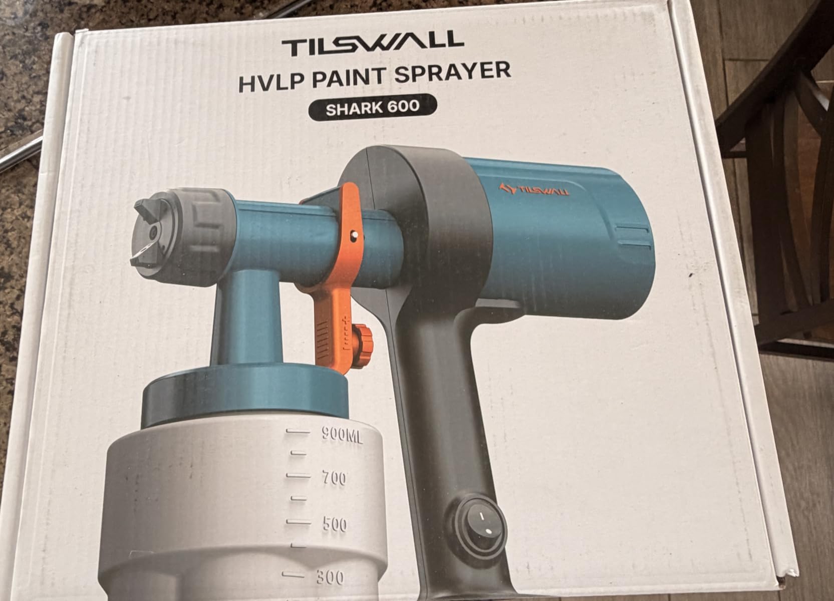 Tilswall Paint Sprayer, Shark 600 Ultra-Light HVLP Electric Spray Paint Gun | 3 Nozzles & 3 Patterns, 1200ML/Min, Easy to Clean, Variable Flow Control, Ideal for Furniture, Cabinets, Fence, Walls, Deck customer photo 2