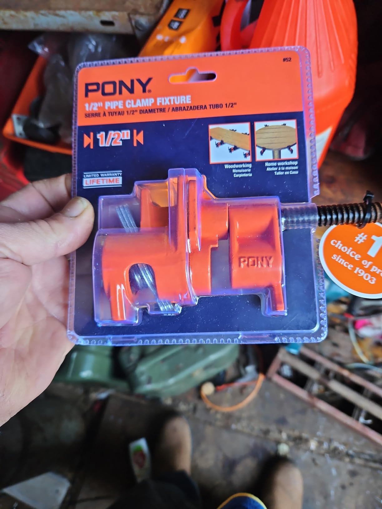Pony Jorgensen 52 Pipe Clamp, Fixture for 1/2-Inch Black Pipe, Pack 1 customer photo 1