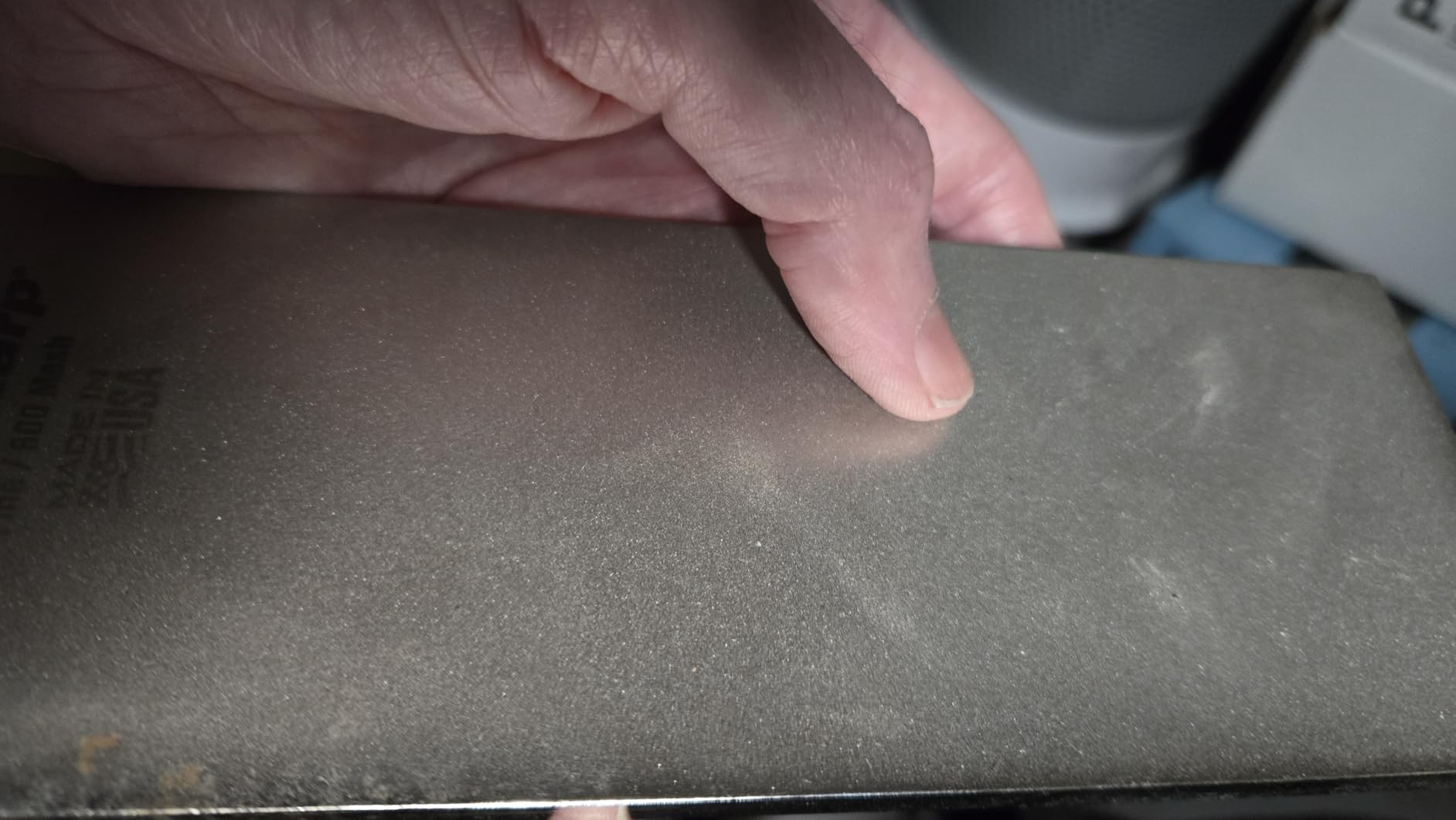 DMT D8F Dia-Sharp Bench Stone - Diamond Knife Sharpener for the Workshop, Jobsite or Kitchen - Fine - Flat Diamond Sharpening - Non-Slip Knife Sharpener- Made in the USA - 8 x 3 x 0.38 Inches customer photo 2