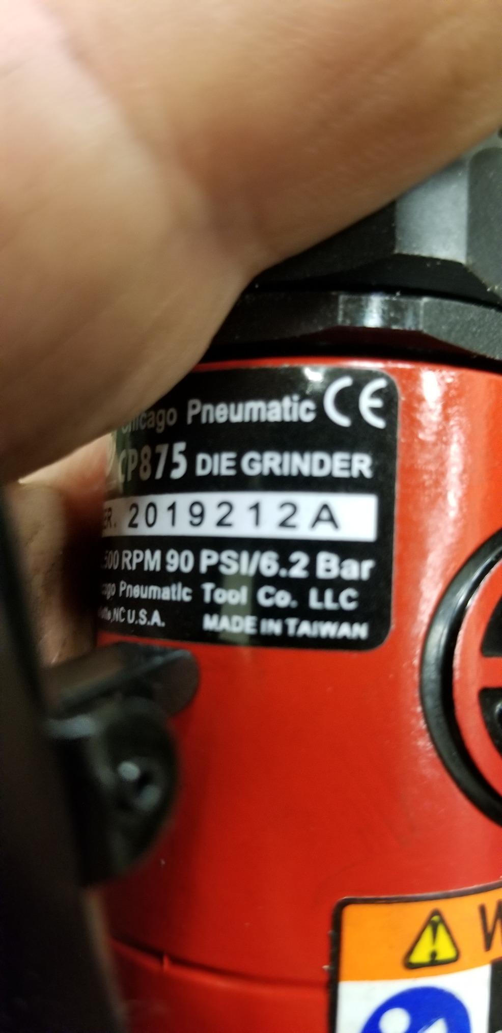 Chicago Pneumatic CP875 - Air Angle Die Grinder Tool, 1/4 Inch (6 mm), 0.3 HP / 220 W, 22500 RPM, Welder, Woodworking, Automotive Detailing, Stainless Steel Polisher, Heavy Duty customer photo 2