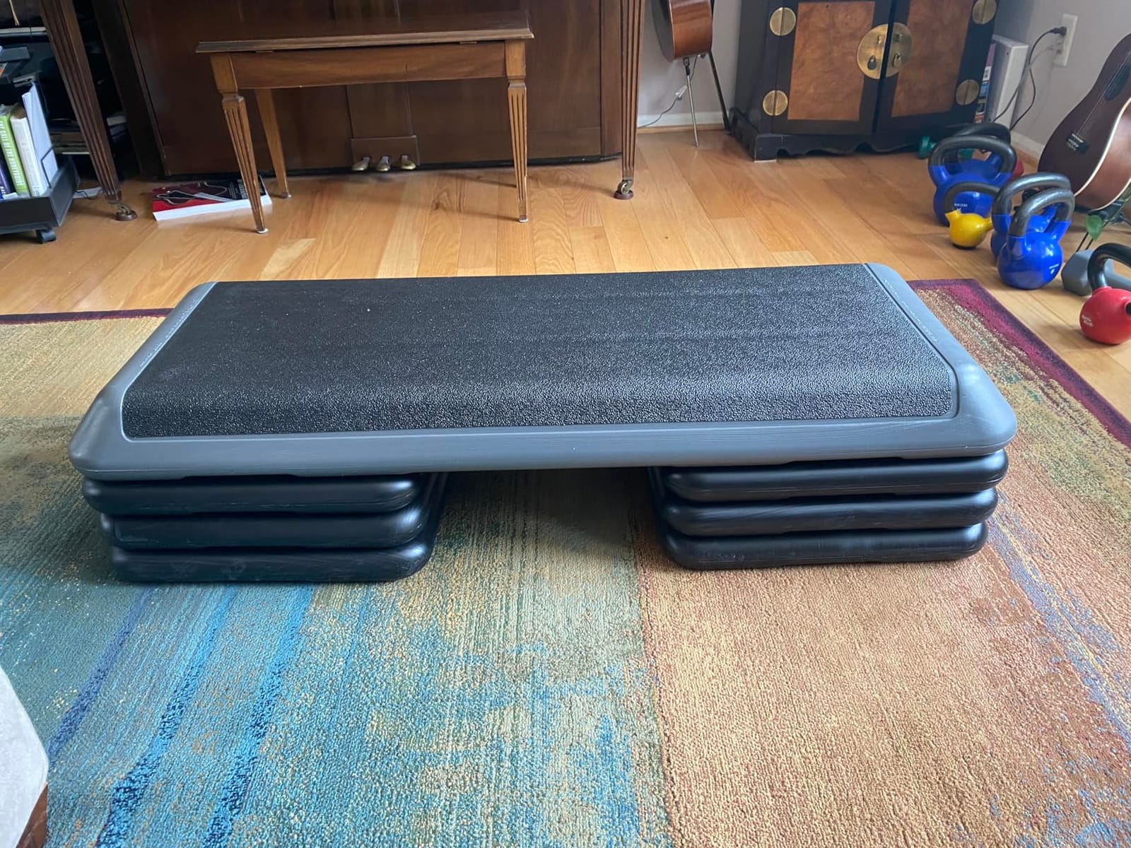 The Original STEP Exercise Step Platform, Health Club Size Stepper for Exercise at Home with 4 Stackable Risers for Height Adjustments customer photo 1