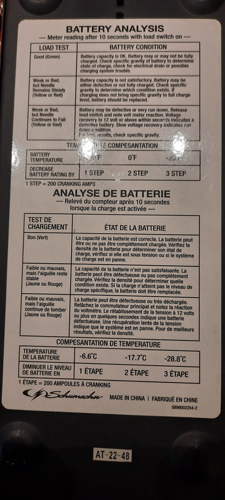 Schumacher Electric Battery Load Tester, 6V/12V – BT-100 customer photo 1