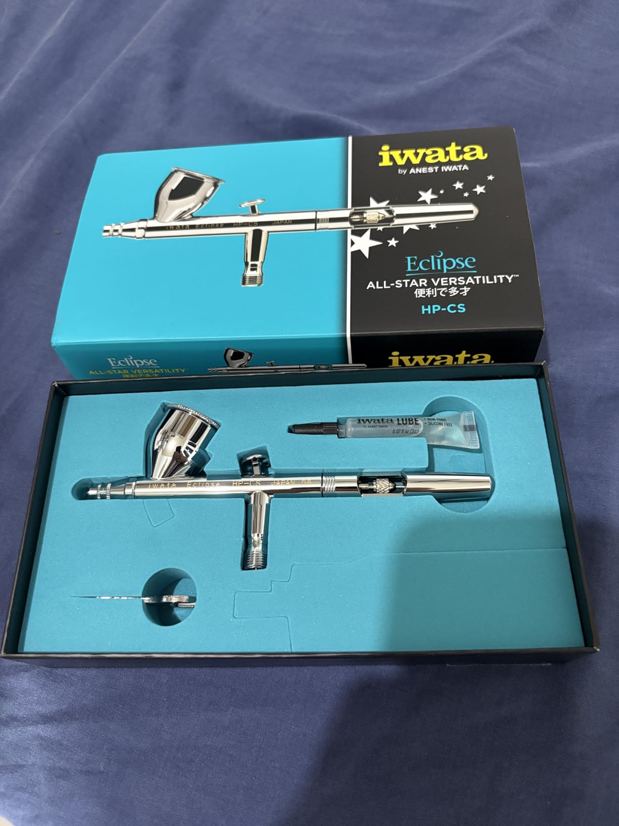 Iwata Eclipse HP-CS Airbrush - Gravity Feed Dual Action, High-Flow Atomization for Fine Detail to Wide Coverage – E3 Nozzle, 0.24 oz Cup – Ideal for Artists, Model Painting, Cosplay & More customer photo 1