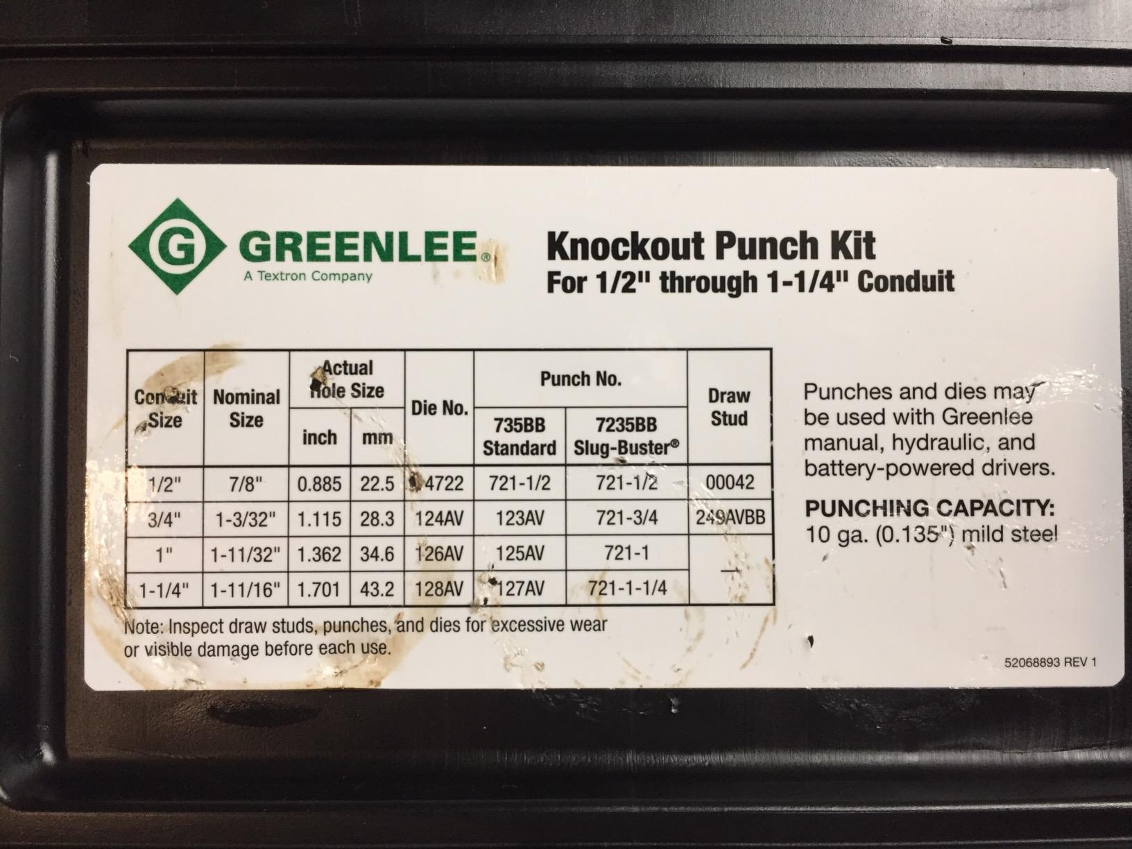 Greenlee 7235BB Slug-Buster 1/2