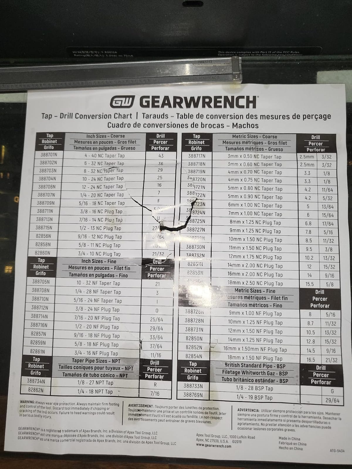 GEARWRENCH 114 Piece Ratcheting Tap and Die Set | SAE & Metric | 82812 customer photo 1