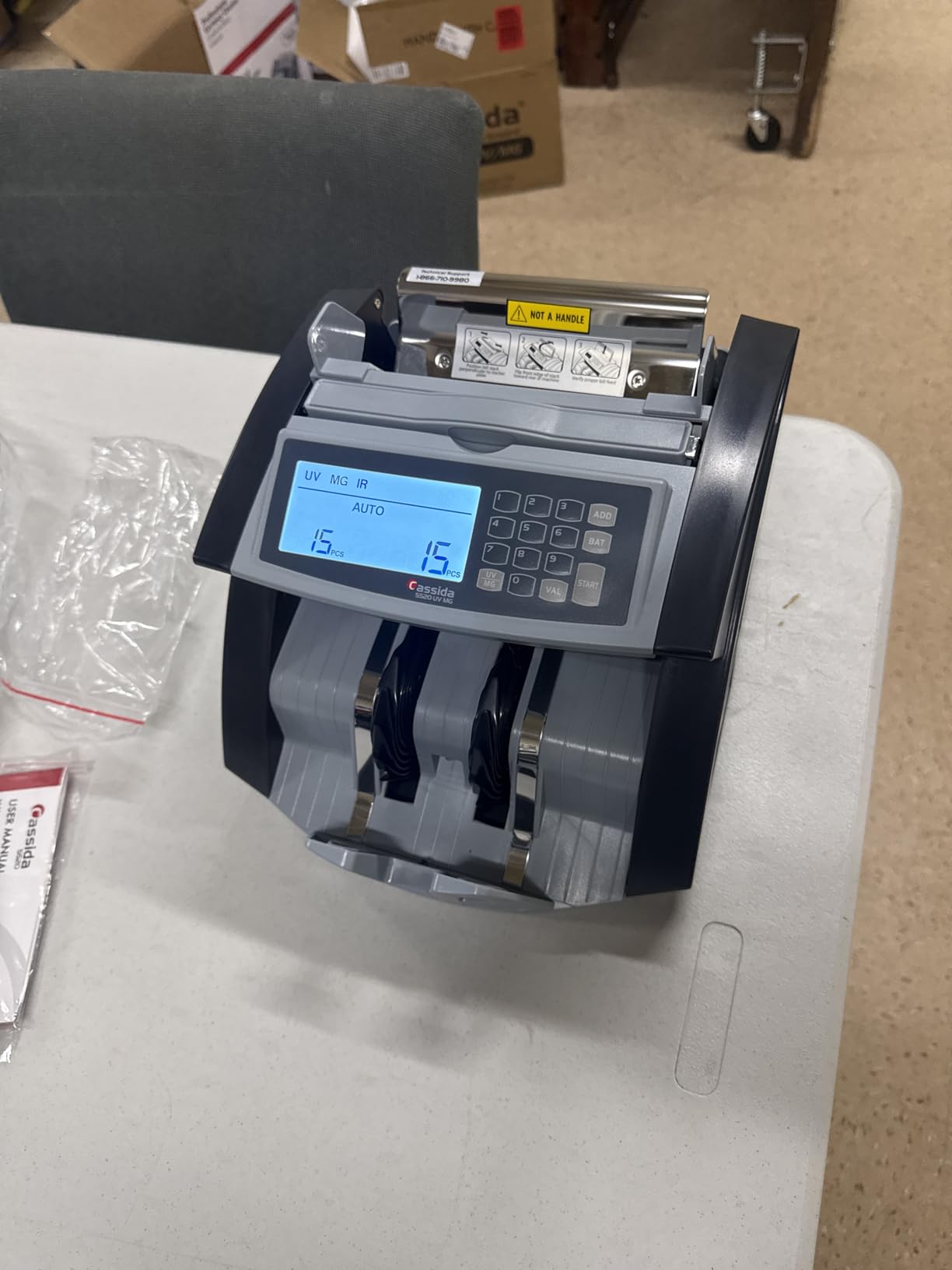 Cassida Money Bill Counter| Business Grade| 1,300 Notes/Min| 5520 UV/MG customer photo 2