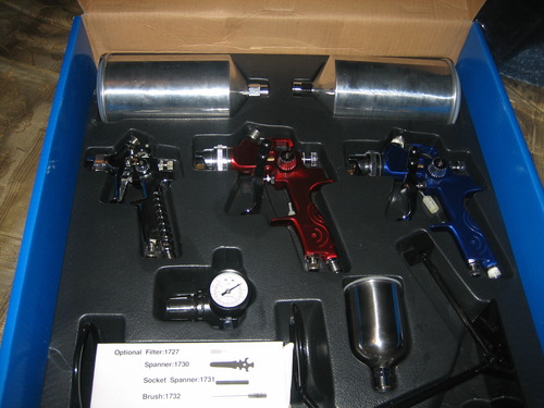 TCP Global HVLP Spray Gun Kit for Auto Paint - Set of 3 Sprayers customer photo 1