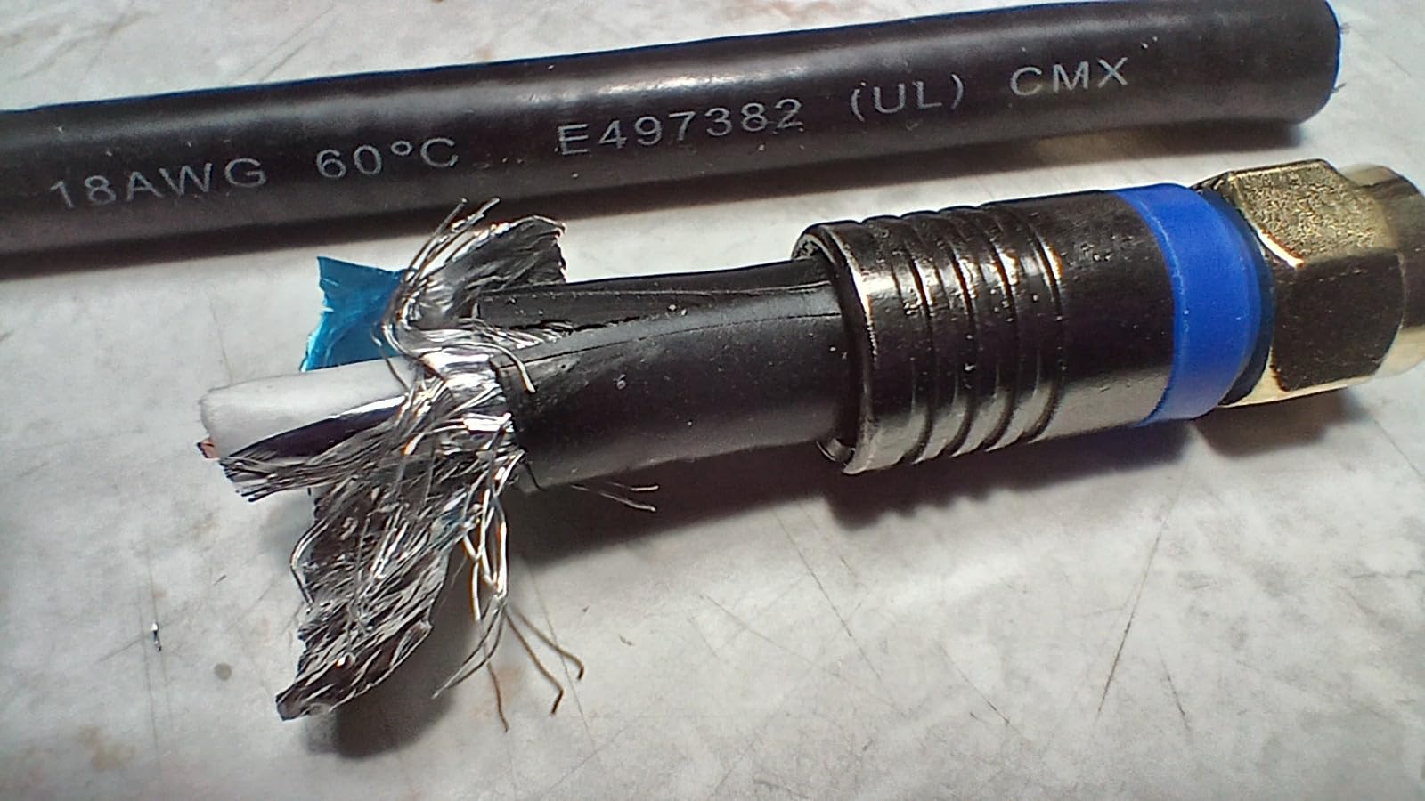 GE RG6 Coaxial Cable, 50 ft. F-Type Connectors, Quad Shielded Coax Cable customer photo 2