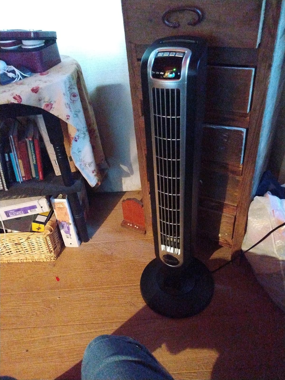 Lasko Oscillating Tower Fan with Remote Control and Timer - Quiet Standing Fan for Bedroom, Office, and Home - 3 Speeds - Powerful Cooling Air - 2511 - 36