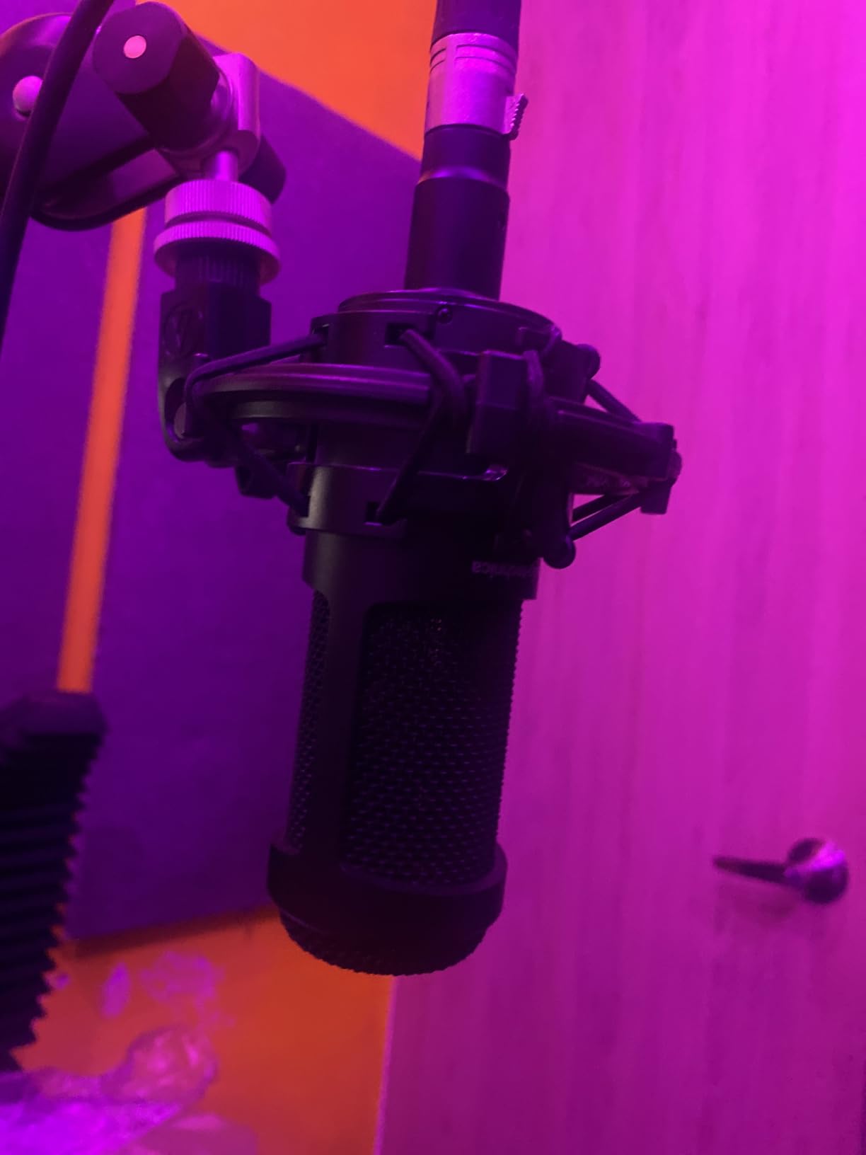 Audio-Technica AT2035 Cardioid Condenser Microphone, Perfect for Studio, Podcasting & Streaming, XLR Output, Includes Custom Shock Mount | Includes shockmount, threaded adapter and protective pouch for recording, protection and storage customer photo 1