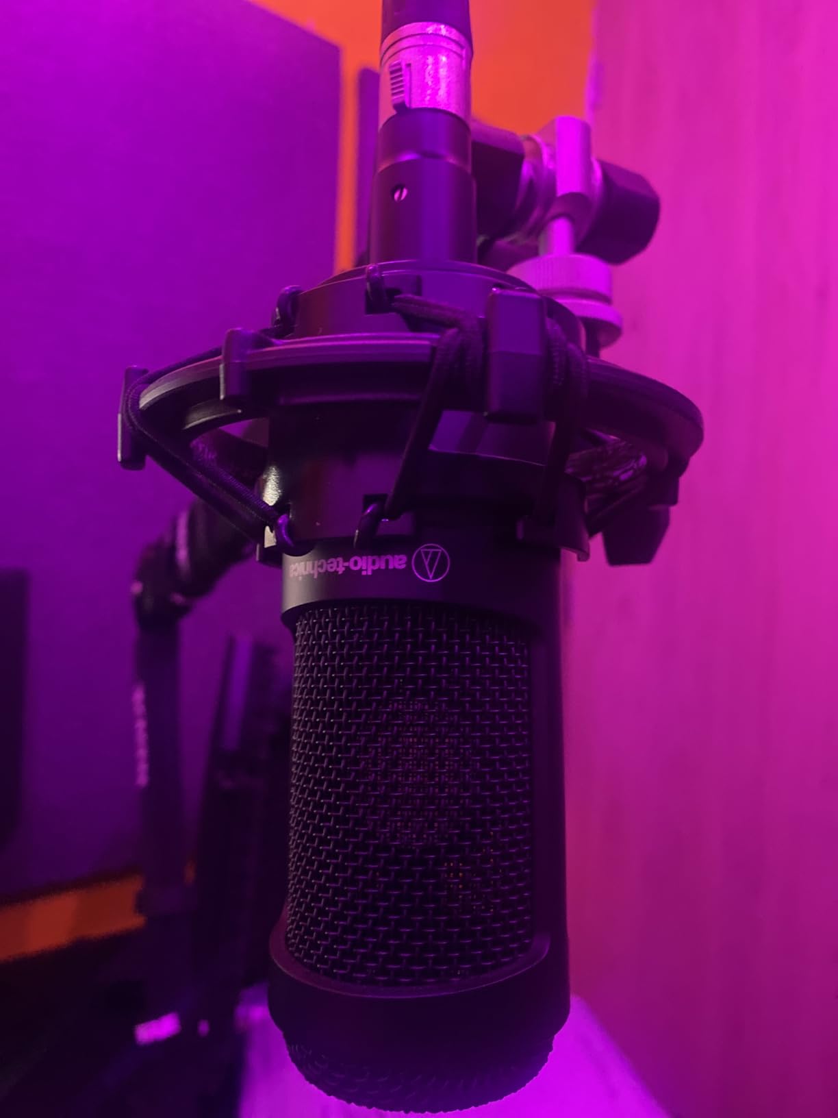 Audio-Technica AT2035 Cardioid Condenser Microphone, Perfect for Studio, Podcasting & Streaming, XLR Output, Includes Custom Shock Mount | Includes shockmount, threaded adapter and protective pouch for recording, protection and storage customer photo 2