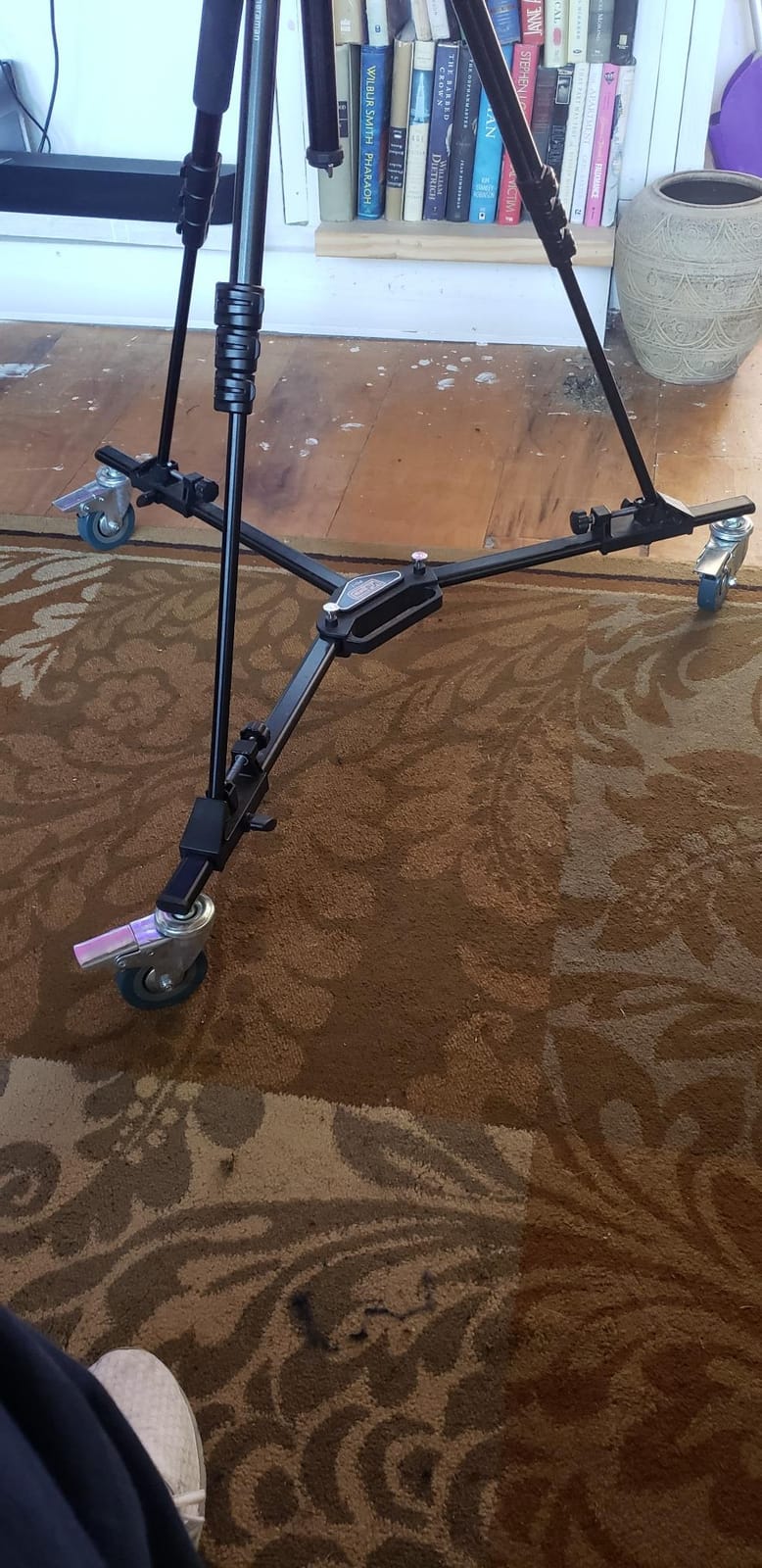 Vidpro PD-1 Professional Tripod Dolly - Heavy Duty with Adjustable Leg Mount with Locking Wheels and Carrying Case Compatible with Most Tripods Perfect for Cameras Camcorder and Lighting Equipment customer photo 2