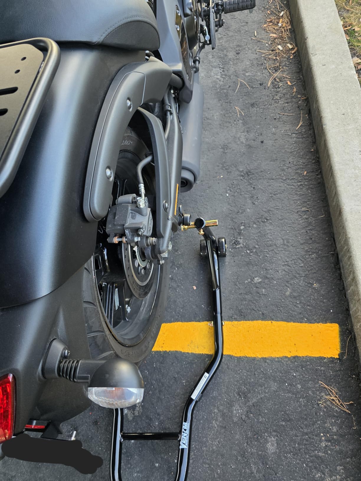 Venom Motorcycle Stand Lift, Front & Rear Combo, Universal Paddock Lift Stand, Front Wheel Fork Stand Rear Wheel Swingarm Spool Stand, Compatible With Most Yamaha Honda Kawasaki Suzuki BMW Motorcycles customer photo 1
