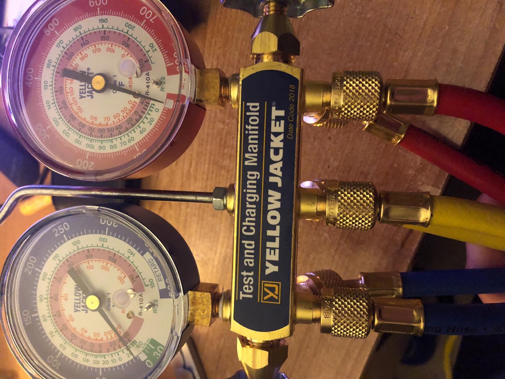 Yellow Jacket 42004 Series 41 Manifold with 3-1/8