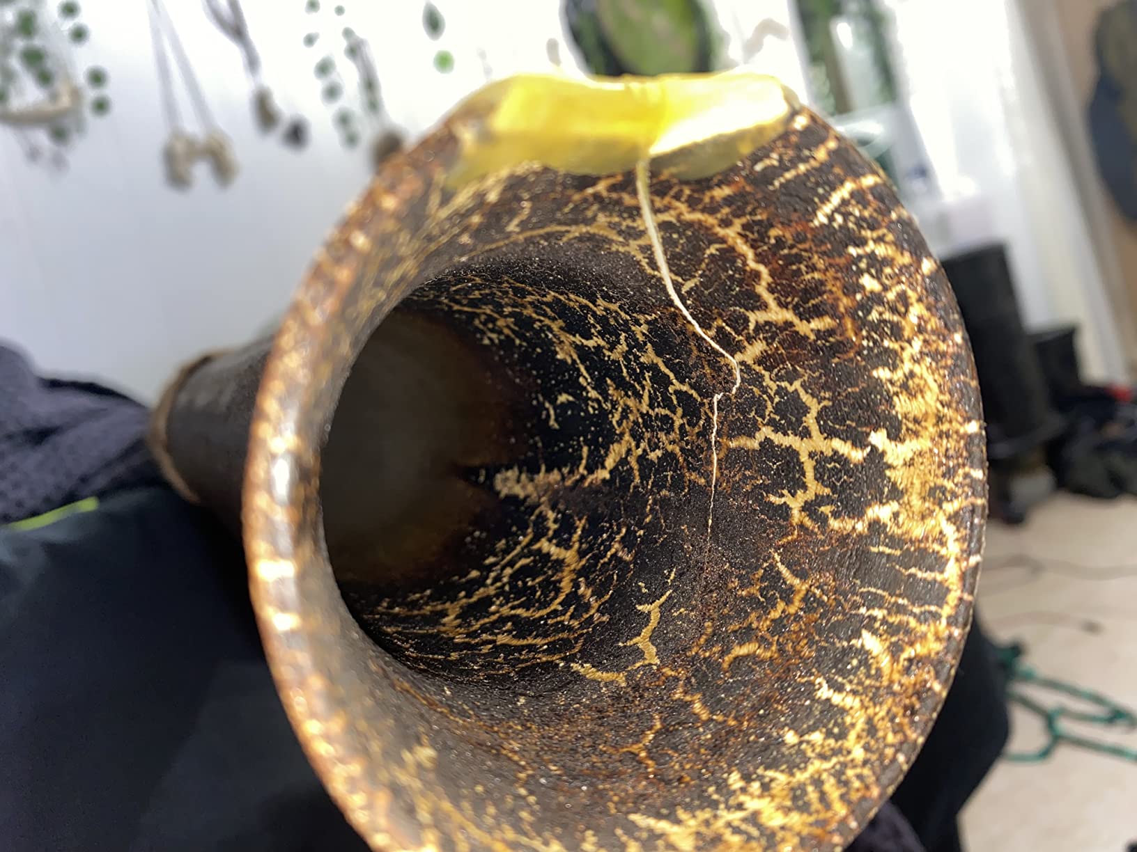 Hand-Crafted Modern Didgeridoo Instrument – Beeswax Mouthpiece, Durable and Lightweight, Ideal for Beginners – Key of C Ohm, Includes Free Mouthpiece and Playing Instructions customer photo 1