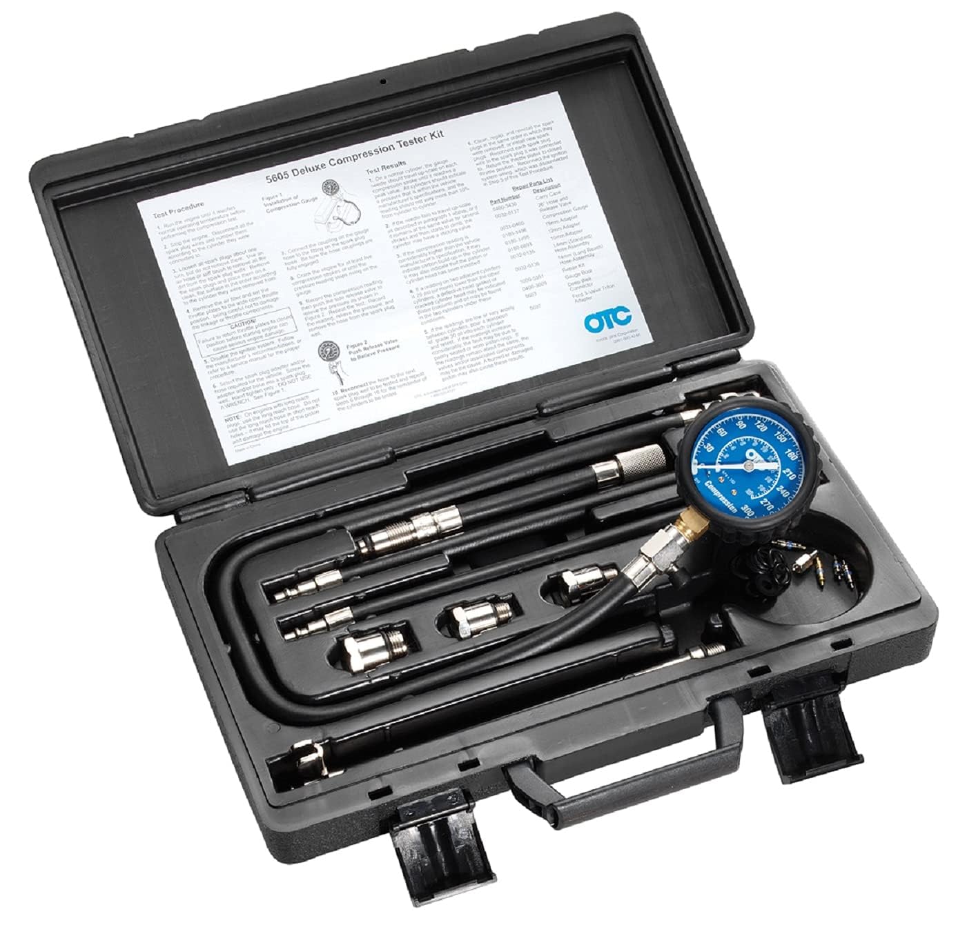 OTC 5605 Deluxe Compression Tester Kit for Gasoline Engines customer photo 2