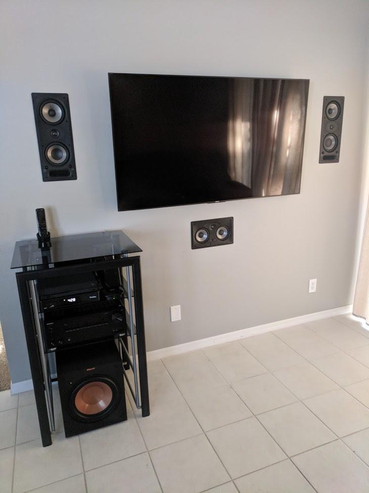 Polk Audio 255c-RT In-Wall Speaker, The Vanishing Series, Black/White | 2-way, Center Channel Speakers for Home Audio, Easily Fits into the Wall, Power Port, Paintable Wafer-Thin Sheer Grille customer photo 2