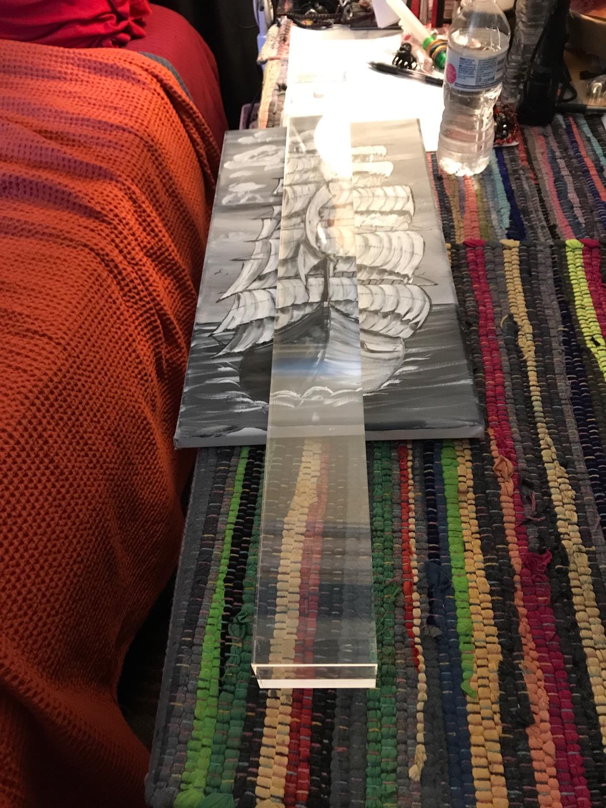 Creative Mark Artist Leaning Bridge - 18 Inches Clear Acrylic Wrist Rest - Steady Hand Drawing Tools for Artists & Architects - Transparent Bridge for Painting, Drawing, and Drafting customer photo 1