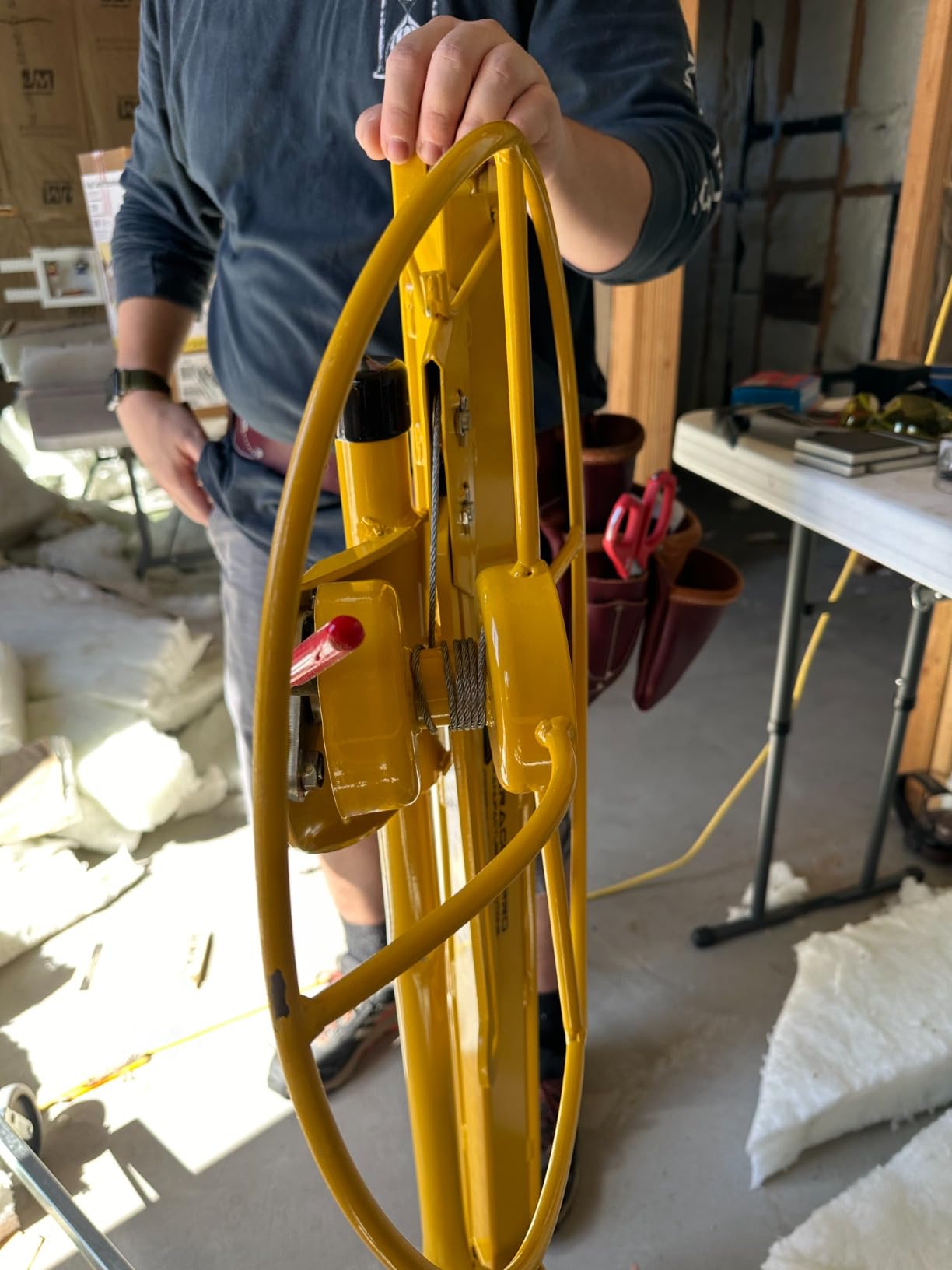 PANELLIFT® Drywall Lift, Sheetrock Hoist 125, 150 lbs, Rolling Panel Lift, Drywall Installation, Rolling Lifter, Sheetrock Lift, Drywall Lifter, Adjustable customer photo 2