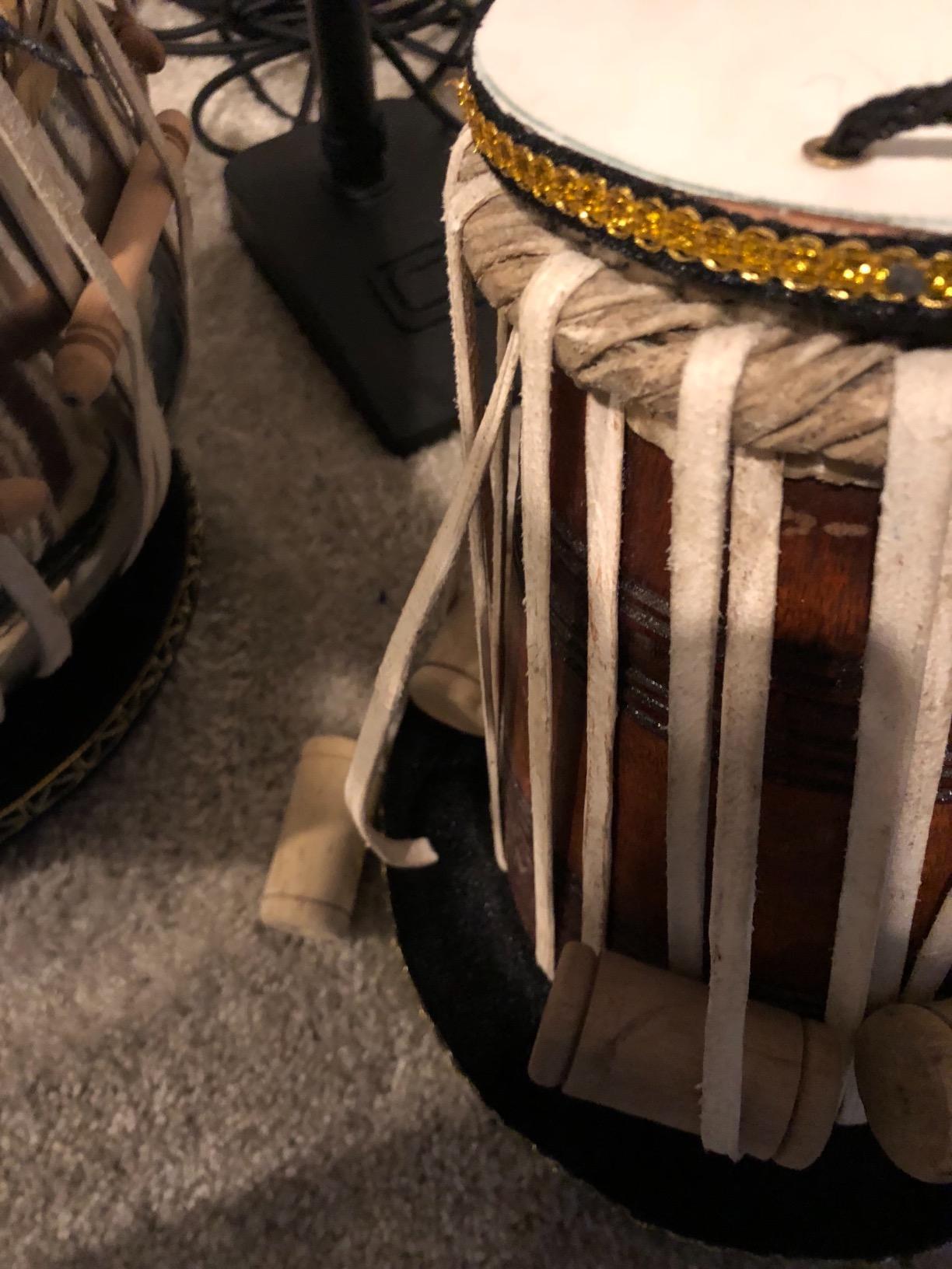 Maharaja Musicals Student Tabla Set, Steel Bayan, Finest Sheesham Dayan, Carry Bag, Hammer, Cushions (PDI-IB) customer photo 2
