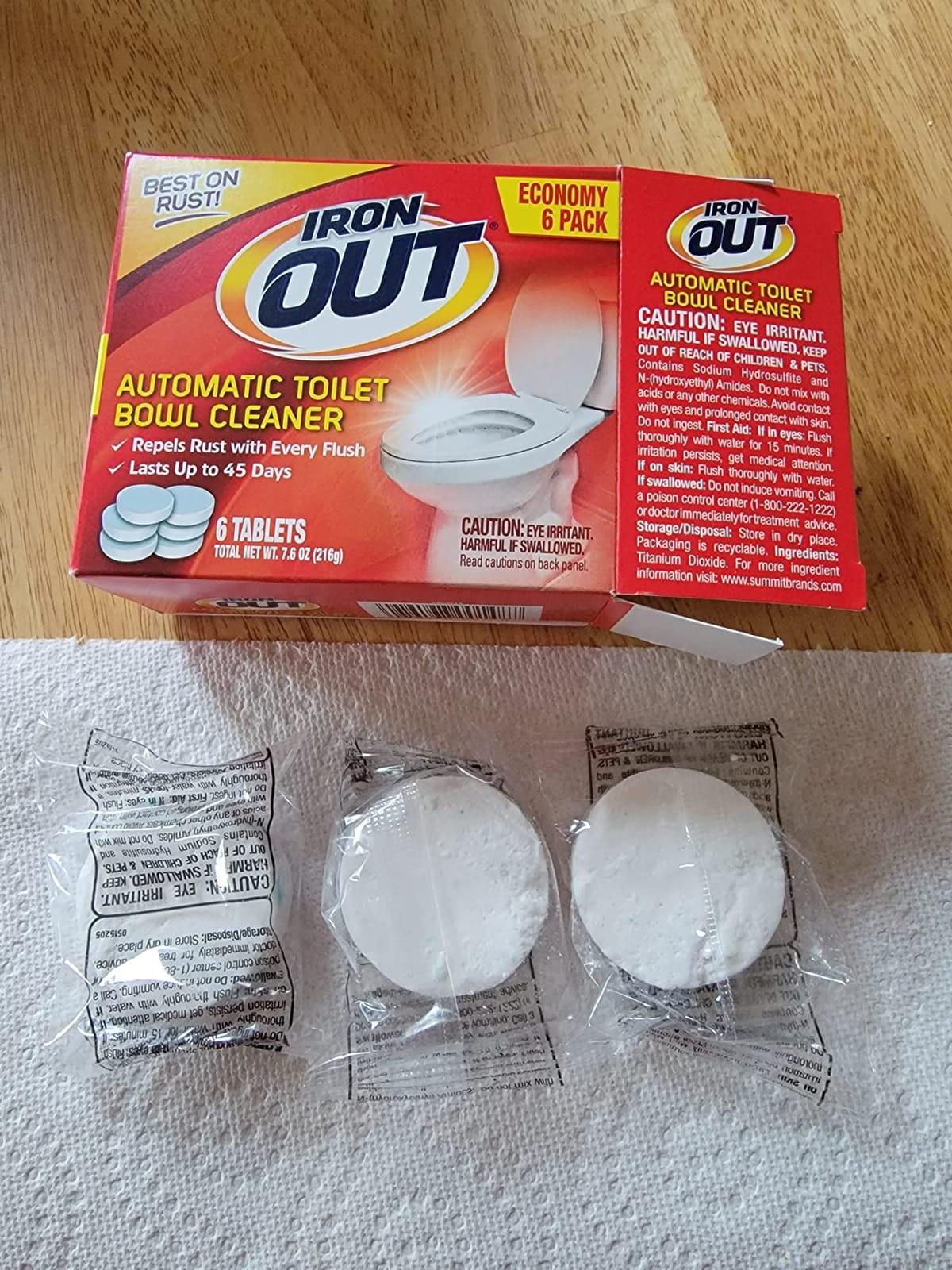 Iron OUT Rust Stain Remover Automatic Toilet Bowl Cleaner, 6 Tablets customer photo 1
