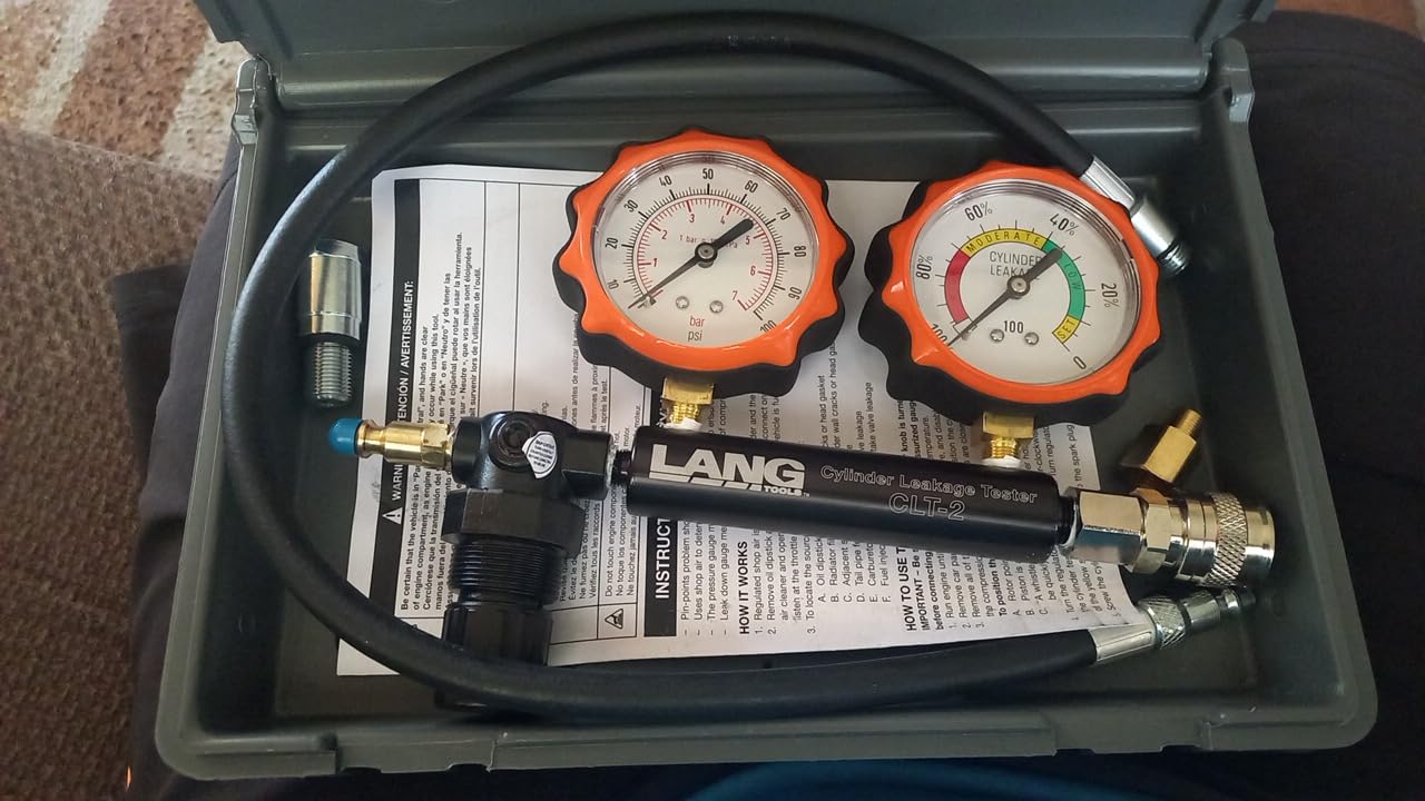 Lang Tools CLT-2 100 PSI Cylinder Leakage Tester with 2 Gauges, One Size customer photo 2