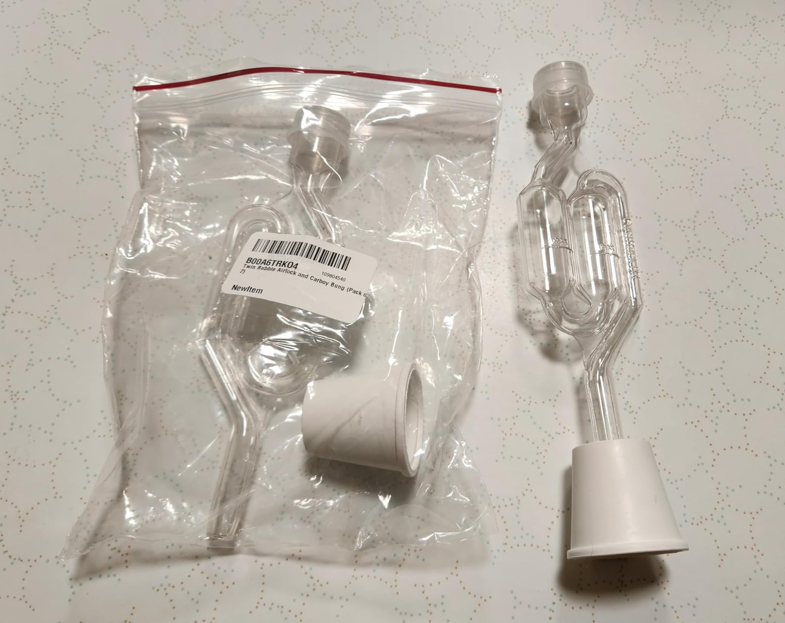Fastrack Twin Bubble Airlock and Carboy Bung (2-Pack) | Fermentation Airlocks for Homebrewing Beer, Wine, Mead, and Kombucha customer photo 1