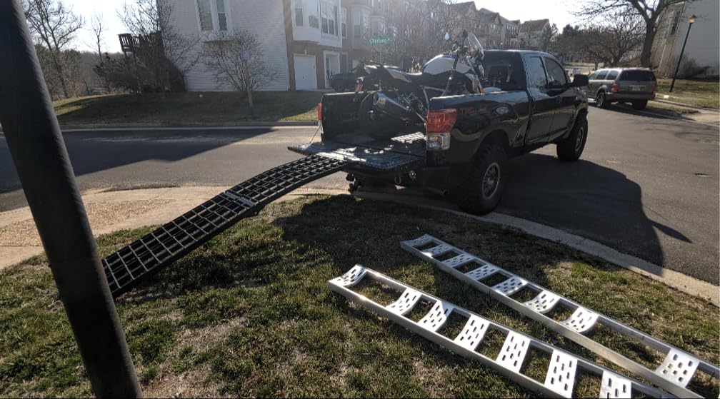 Titan Ramps Aluminum ATV Motorcycle Loading Ramps, 1,200 lb, 9 Ft, 2-Pack customer photo 1