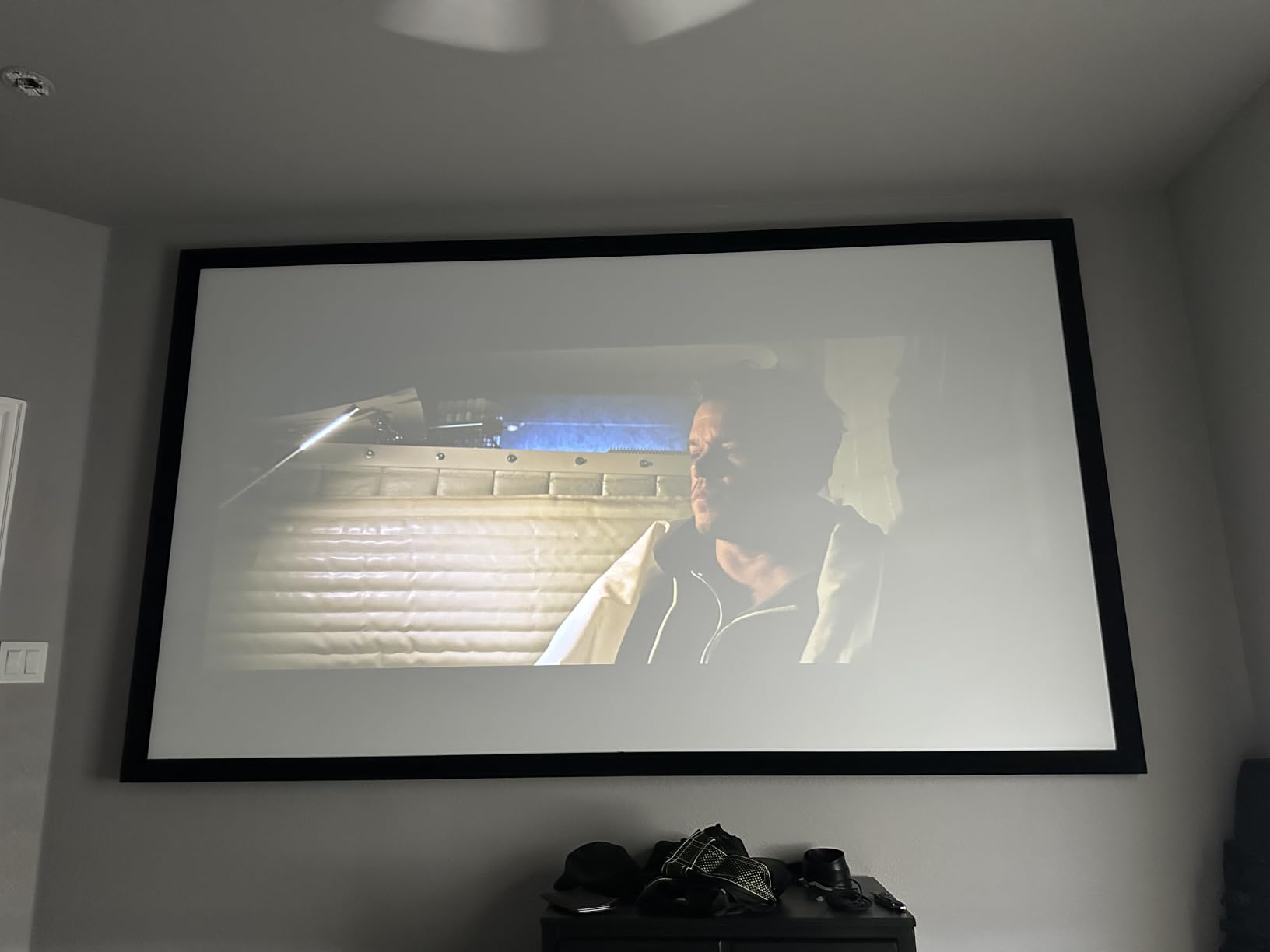 Silver Ticket Products STR Series 6 Piece Home Theater Fixed Frame 4K / 8K Ultra HD, HDTV, HDR & Active 3D Movie Projection Screen, 16:9 Format, 135