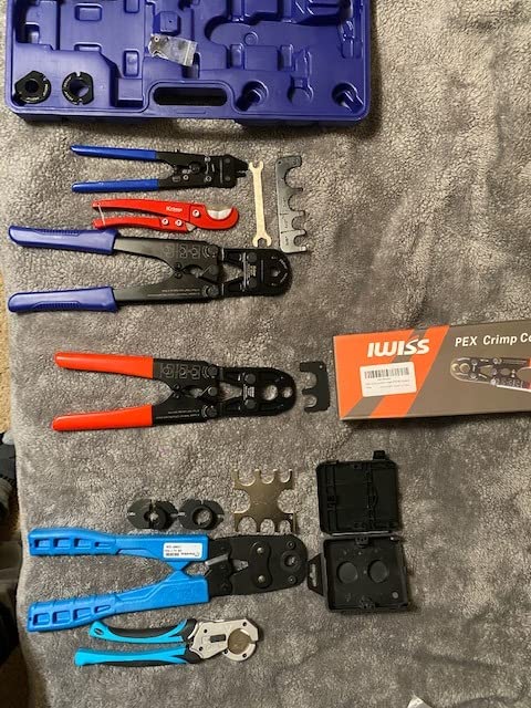 iCrimp F1807 PEX Crimper, Copper Pipe Crimping Tool Kit with 3/8'', 1/2'', 3/4'', 1'' Quick Change Jaws, PEX Tubing Cutter, Go/No-Go Gauge, Copper Ring PEX Removal Tool Included customer photo 1
