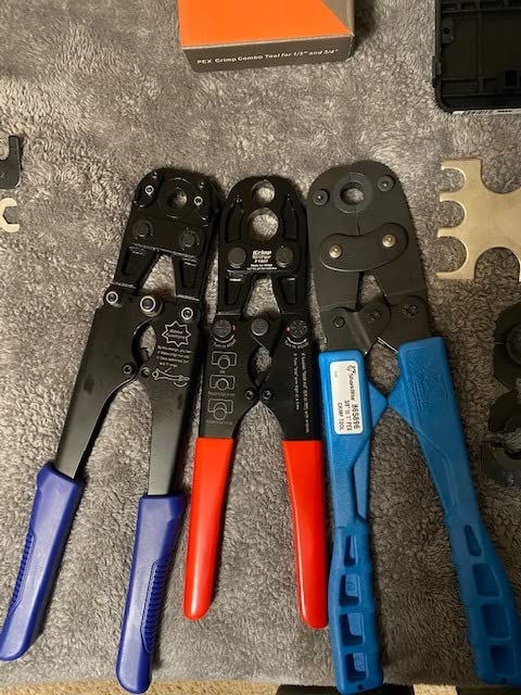 iCrimp F1807 PEX Crimper, Copper Pipe Crimping Tool Kit with 3/8'', 1/2'', 3/4'', 1'' Quick Change Jaws, PEX Tubing Cutter, Go/No-Go Gauge, Copper Ring PEX Removal Tool Included customer photo 2