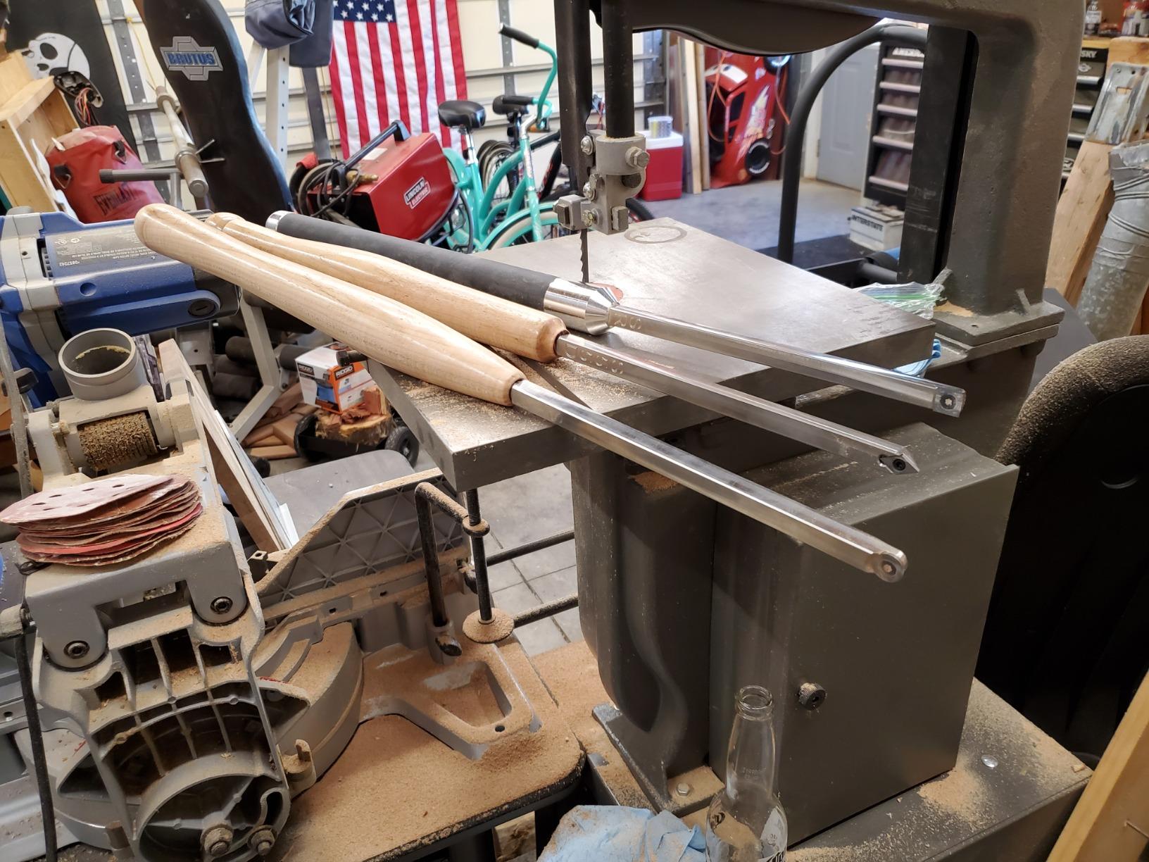 Simple Woodturning Tools Carbide Wood Lathe Tools Hollower, Rougher, Detailer and Comfortable Foam Grip Handle, 26