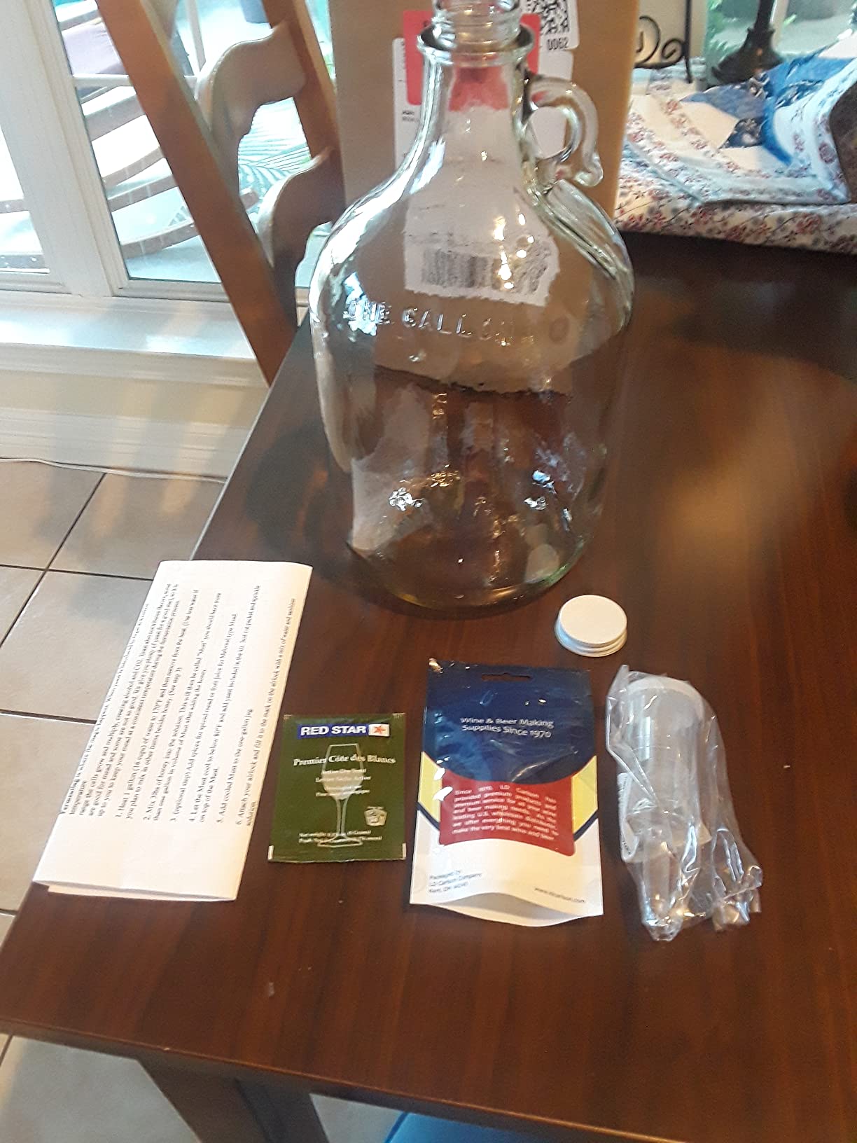 FastRack - Shepherd Made Mead Making Kit - 1 Gallon Jug Fermentation Set with Clear Glass Fermentation Jar, 3pc Airlocks, Rubber Stopper, Yeast Nutrient & Mead Yeast for Home Brewing customer photo 2