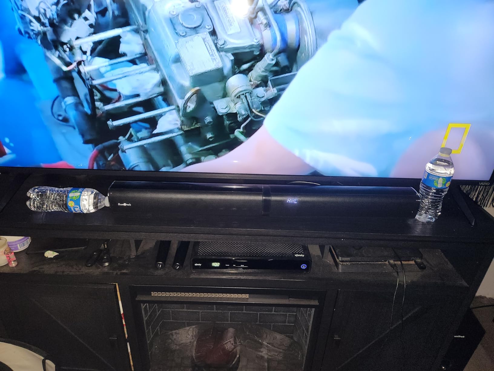 Soundbar with Subwoofer for TV, Home Theater Bluetooth 5.3 Speaker System with 2 Wireless Karaoke Mics, Surround Sound Audio with HDMI ARC, Optical, AUX, USB for Movie, Music, Family Party(Peak 260W) customer photo 2