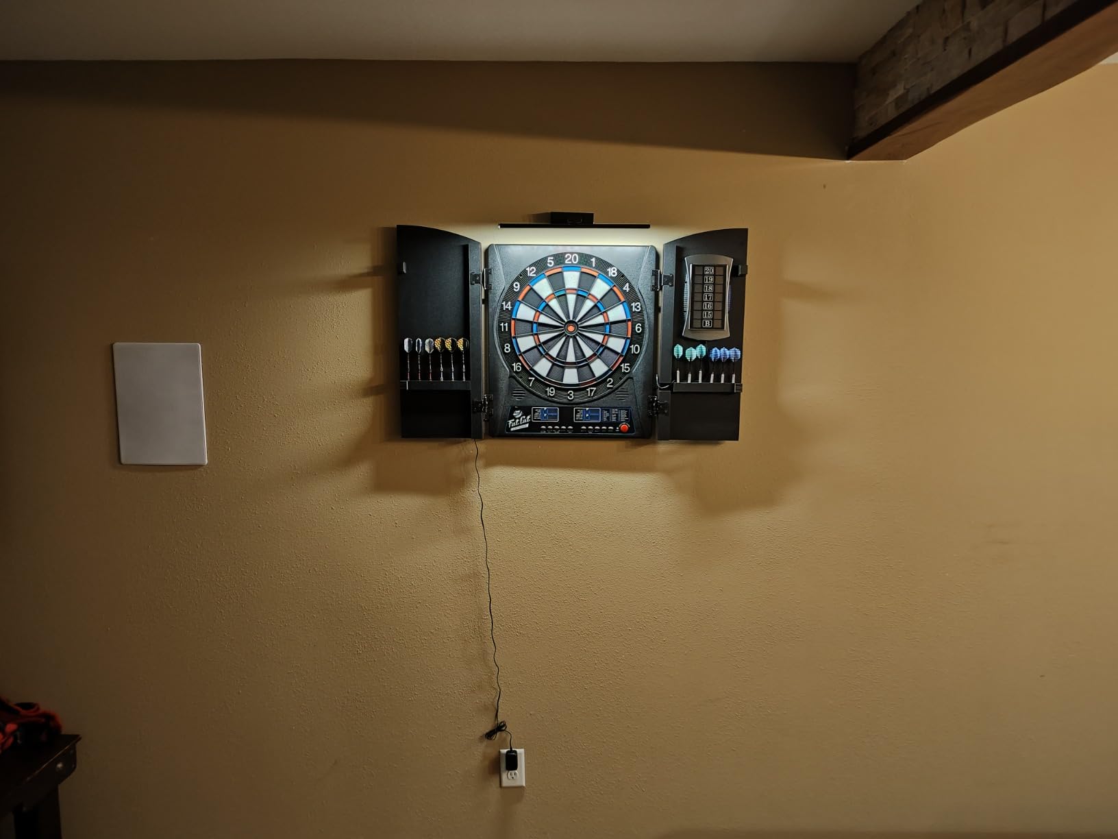 Fat Cat Mercury Electronic Dart Board, 13.5 Inch Soft Tip with Cabinet customer photo 1