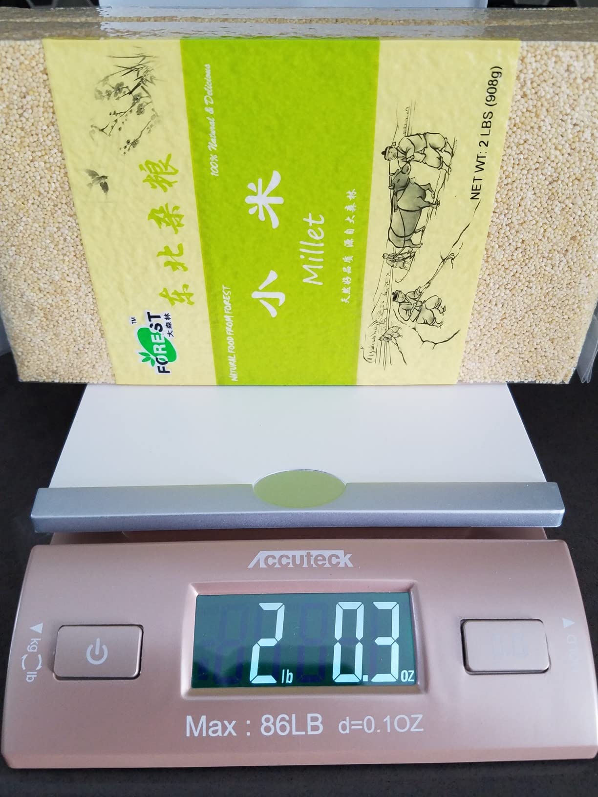 Accuteck Gold 86Lbs Digital Shipping Postal Scale with Batteries and AC Adapter customer photo 2