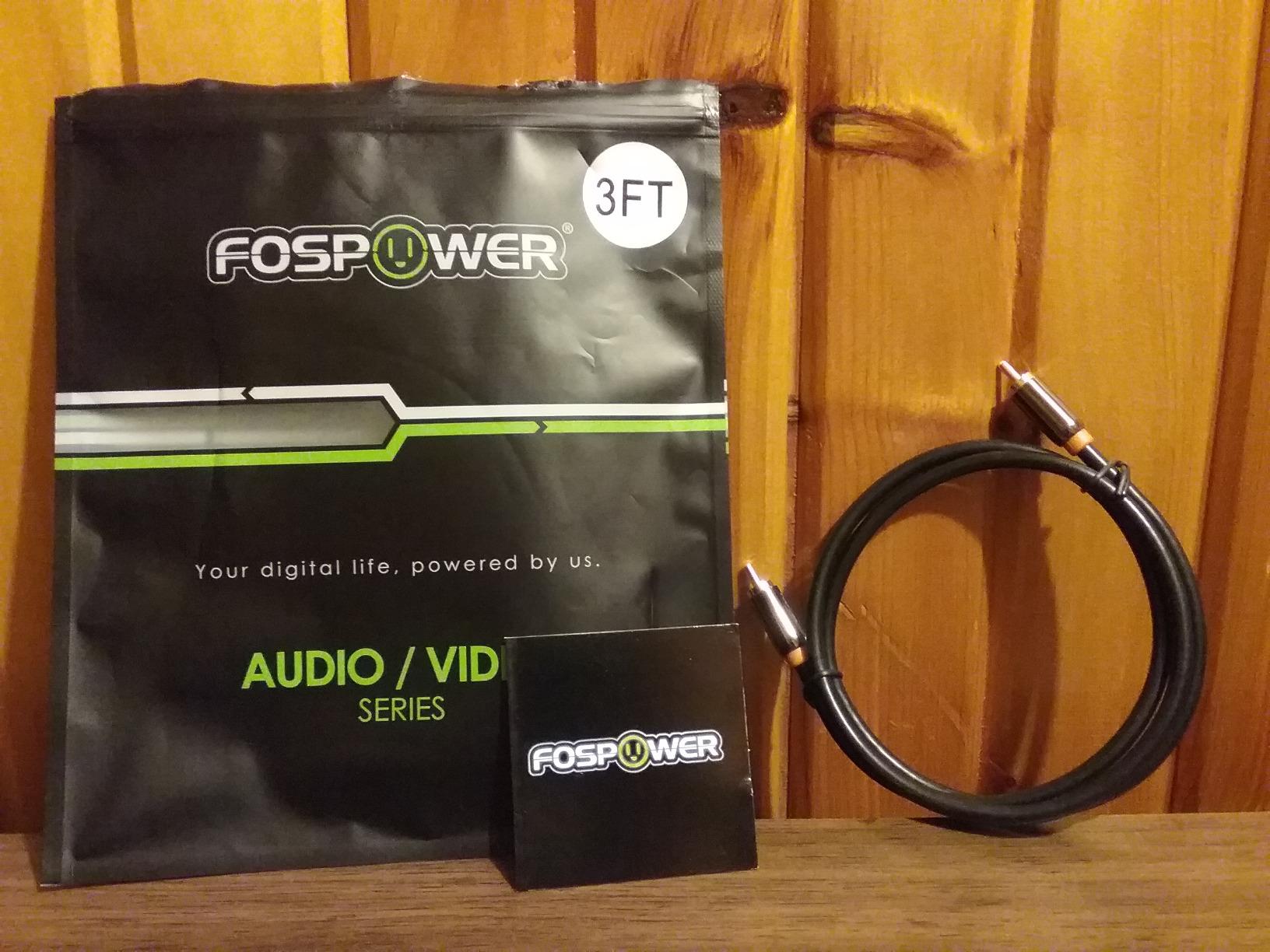 FosPower Digital Audio Coaxial Cable [24K Gold Plated Connectors] Premium S/PDIF RCA Male to RCA Male for Home Theater, HDTV, Subwoofer, Hi-Fi Systems - 10ft customer photo 1