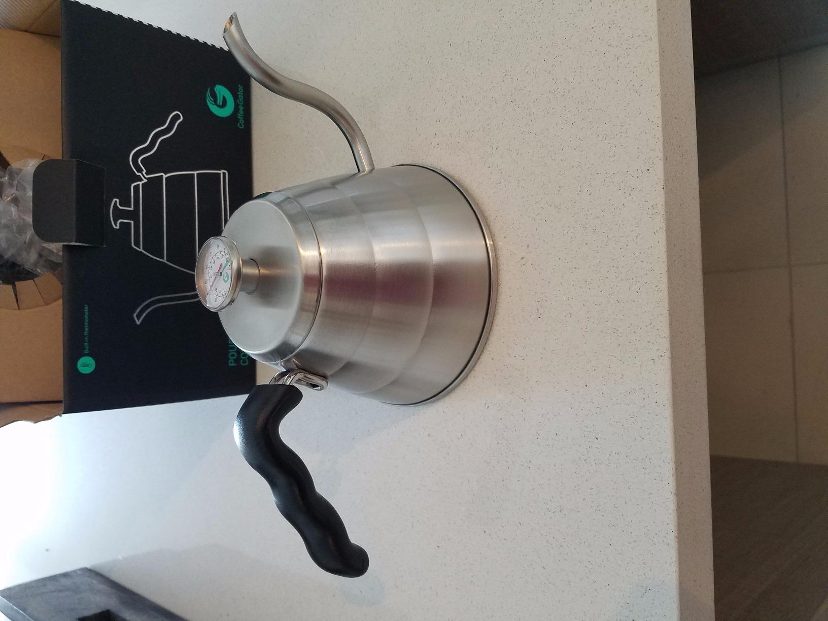 Coffee Gator Gooseneck Kettle with Thermometer - 34oz customer photo 2