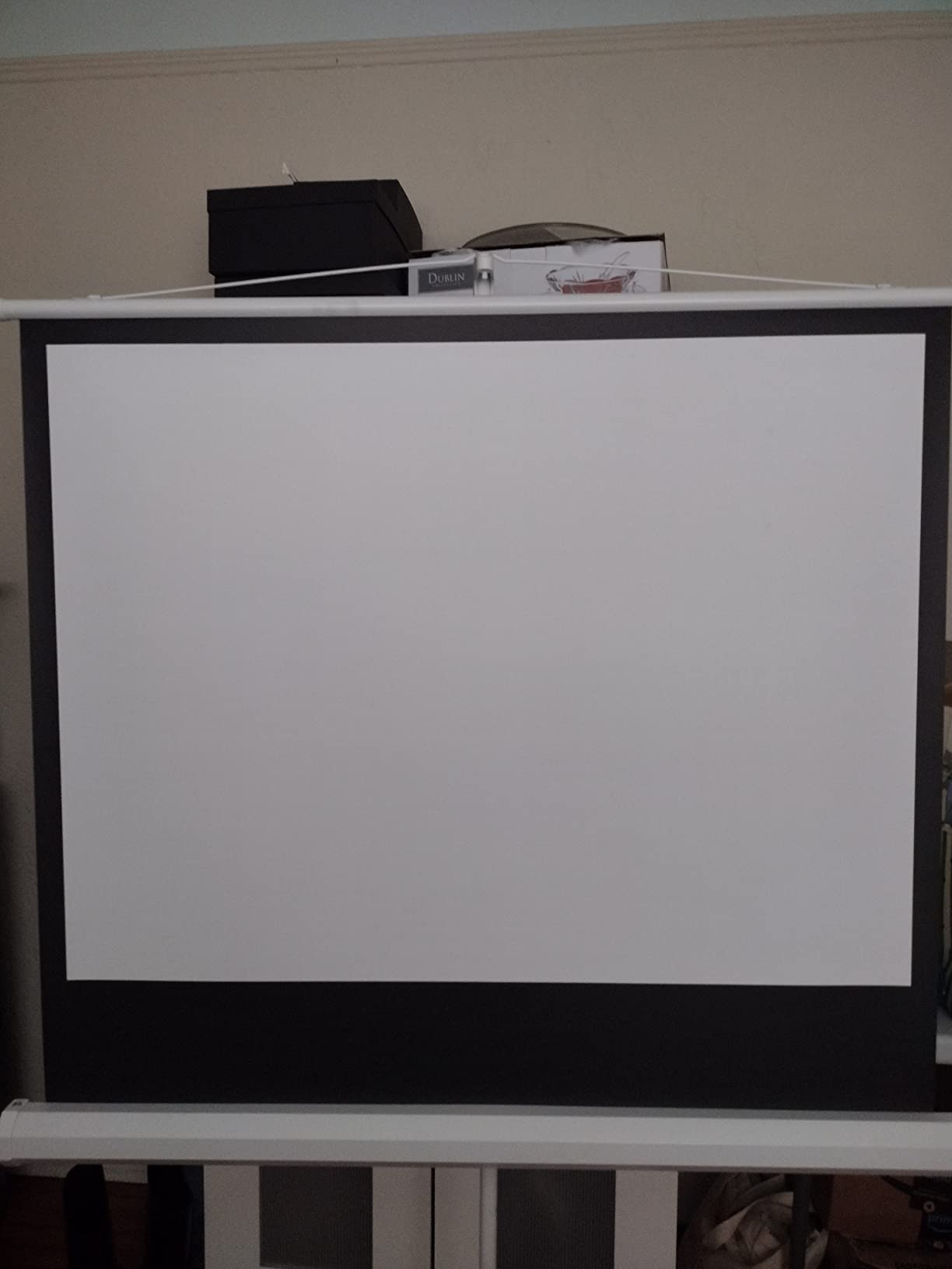 Pyle 50 Inch Portable Projector Screen with Tripod Stand – Lightweight, Durable, Easy Pull Setup Mobile Projection Screen with 4:3 Aspect Ratio, White Matte Fabric for Indoor/Outdoor Use customer photo 1