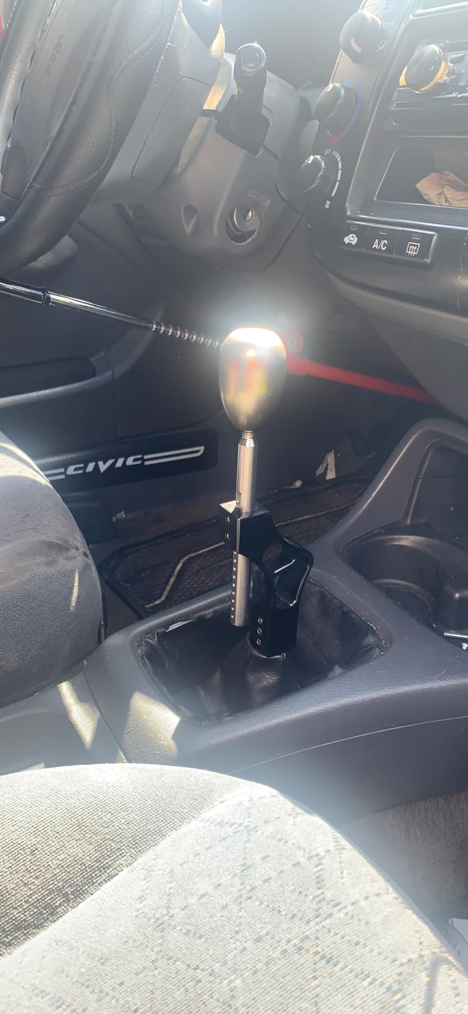 RYANSTAR Shifter Extender Adjustable Short Shifter Compatible with Ciciv CRX Del Sol Acura Integra B or D Series Engine Black customer photo 1