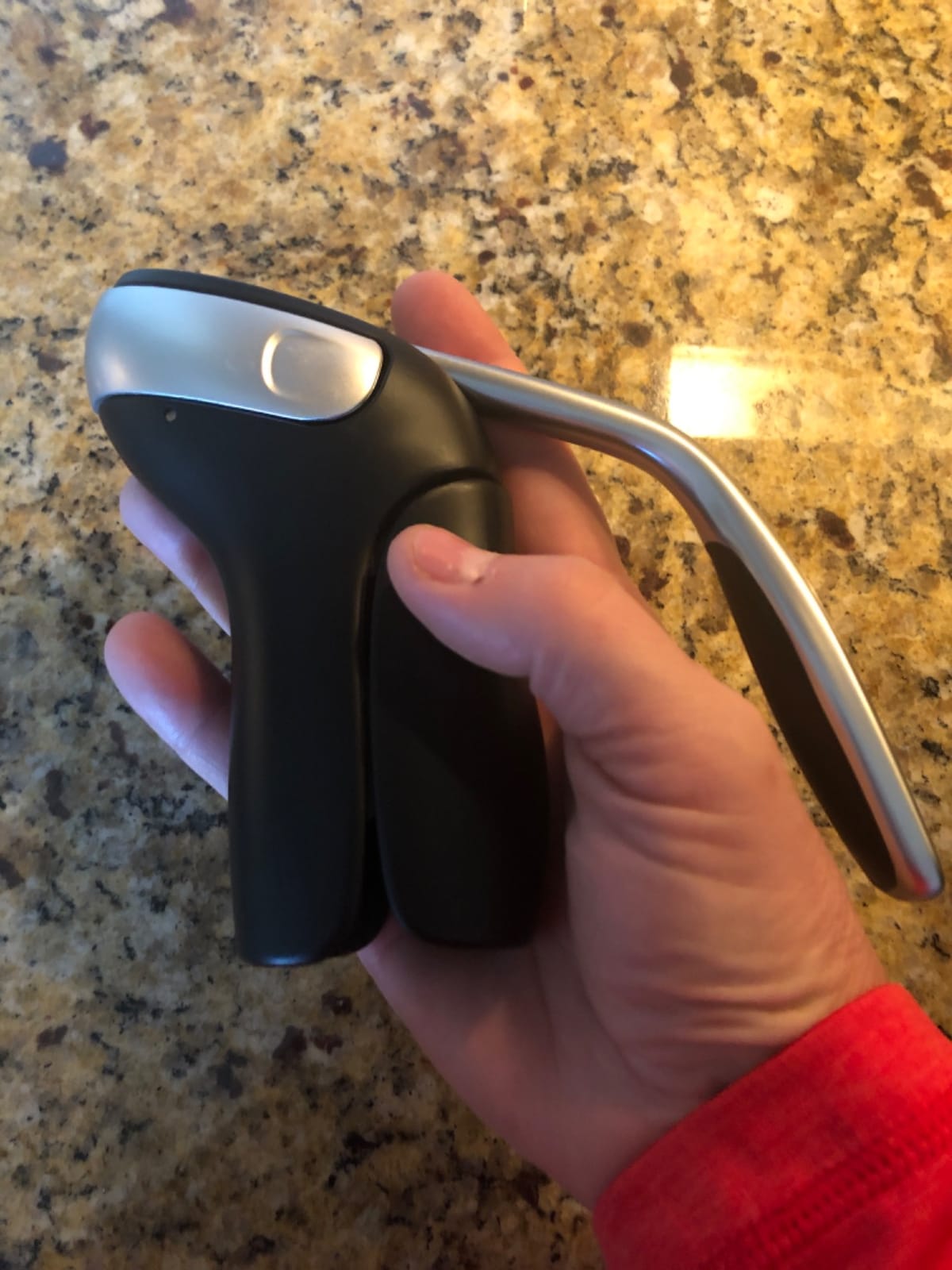 OXO Steel Wine Bottle Opener with Foil Cutter - Stainless Finish, Black customer photo 2